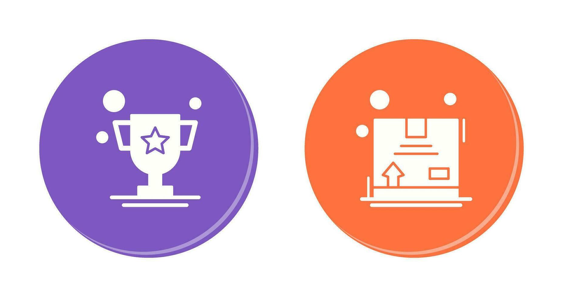 Trophy and Box Icon vector