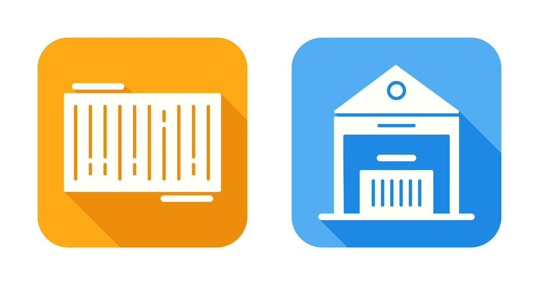 barcode and warehouse Icon vector