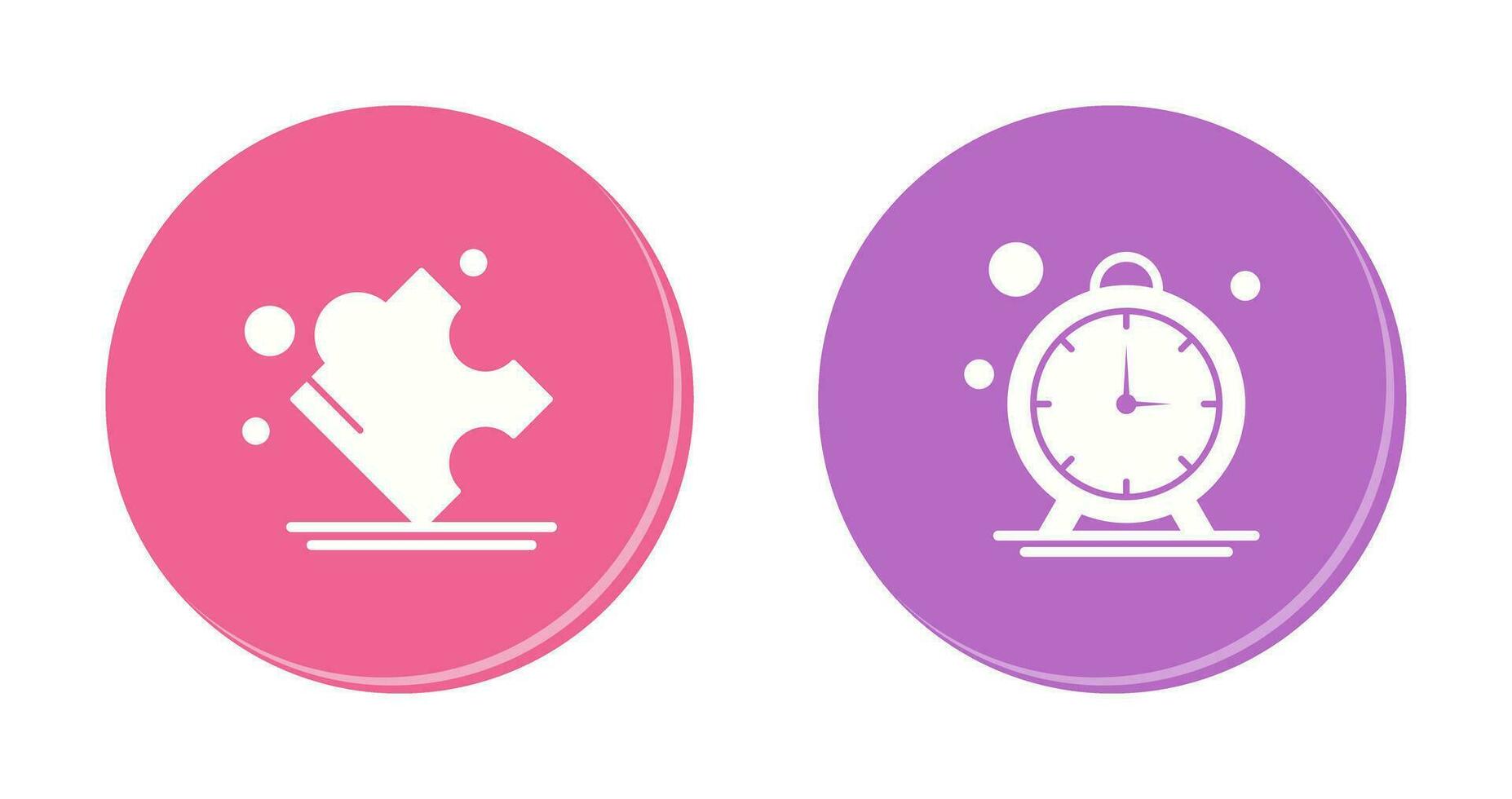 Puzzle and Stop Watch Icon vector