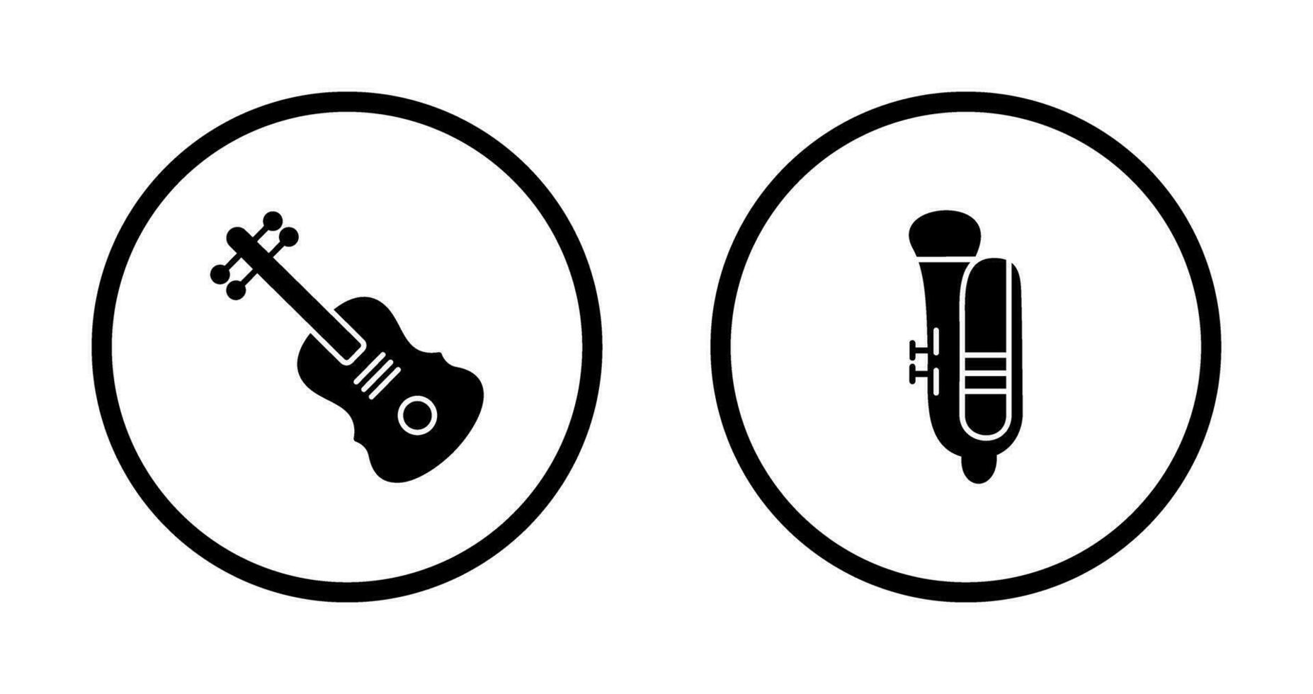 Violin and Tuba Icon vector