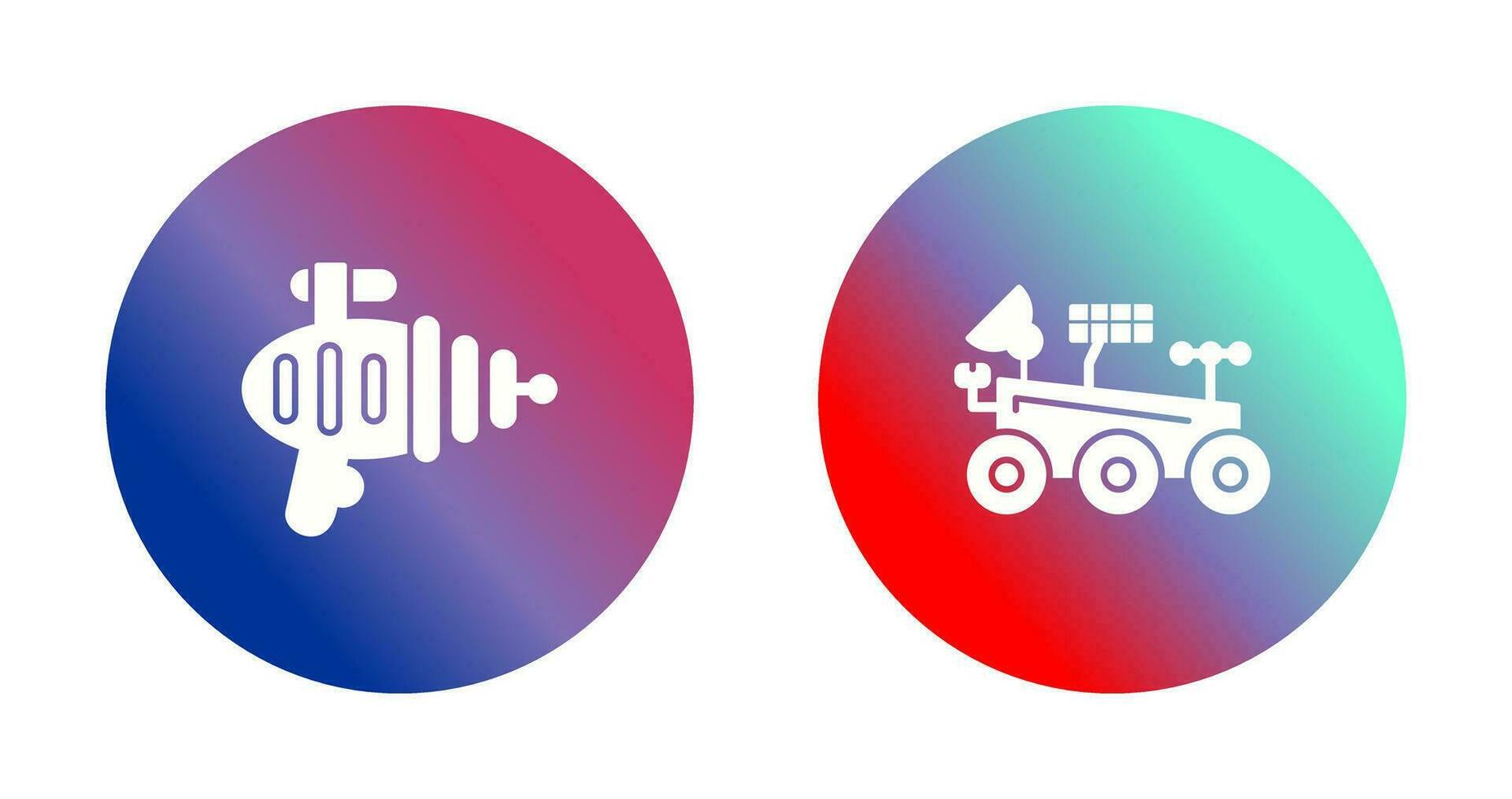 laser gun mars rover Icon vector