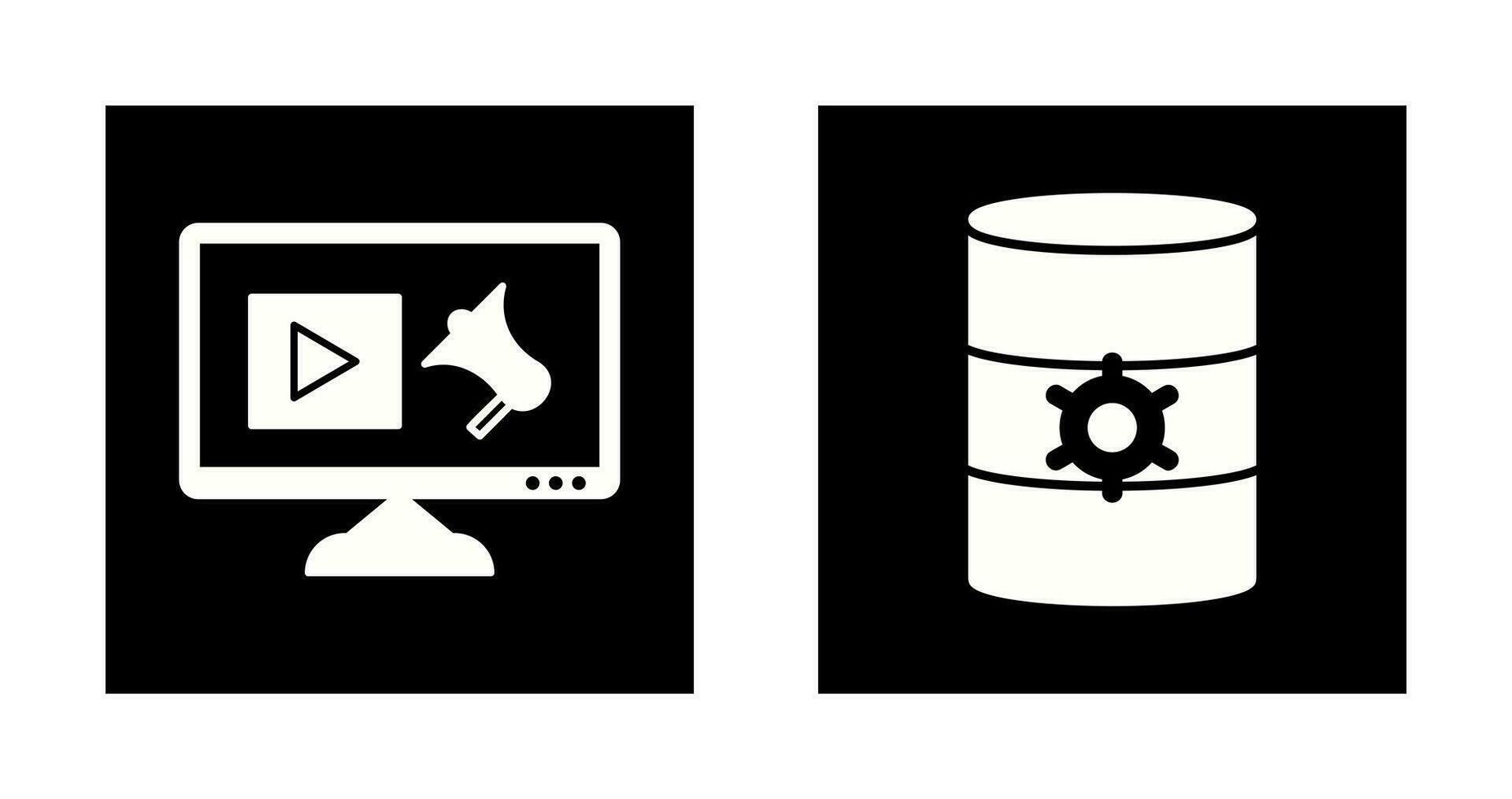 Digital Marketing and Database Management Icon vector