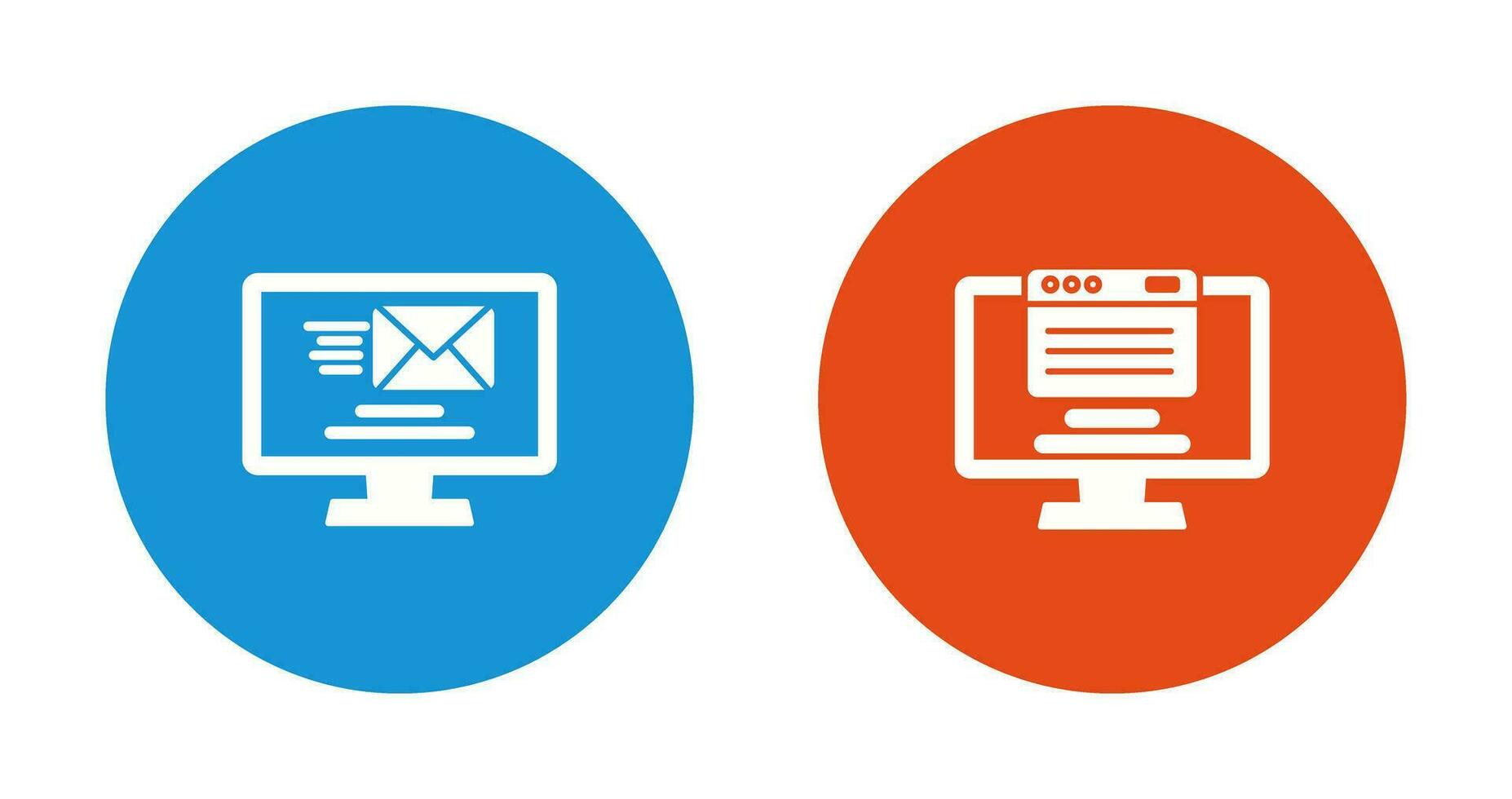 Mail and Web Icon vector