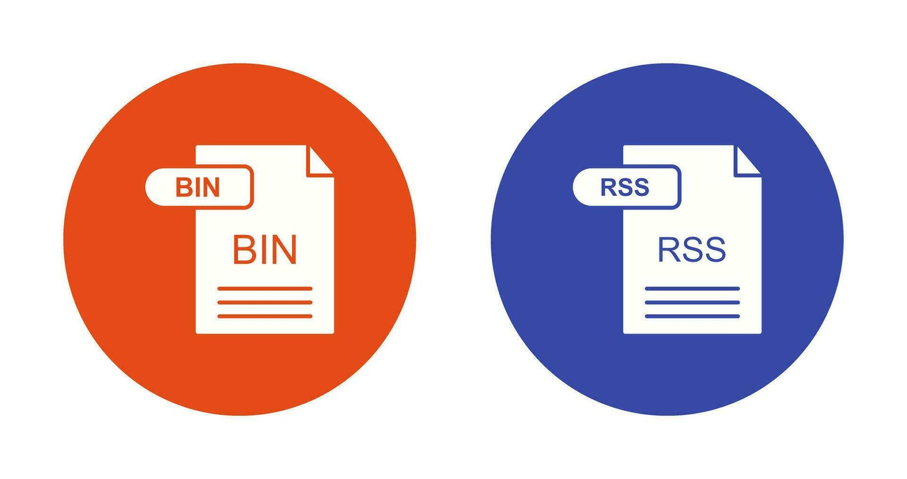 BIN and RSS Icon vector
