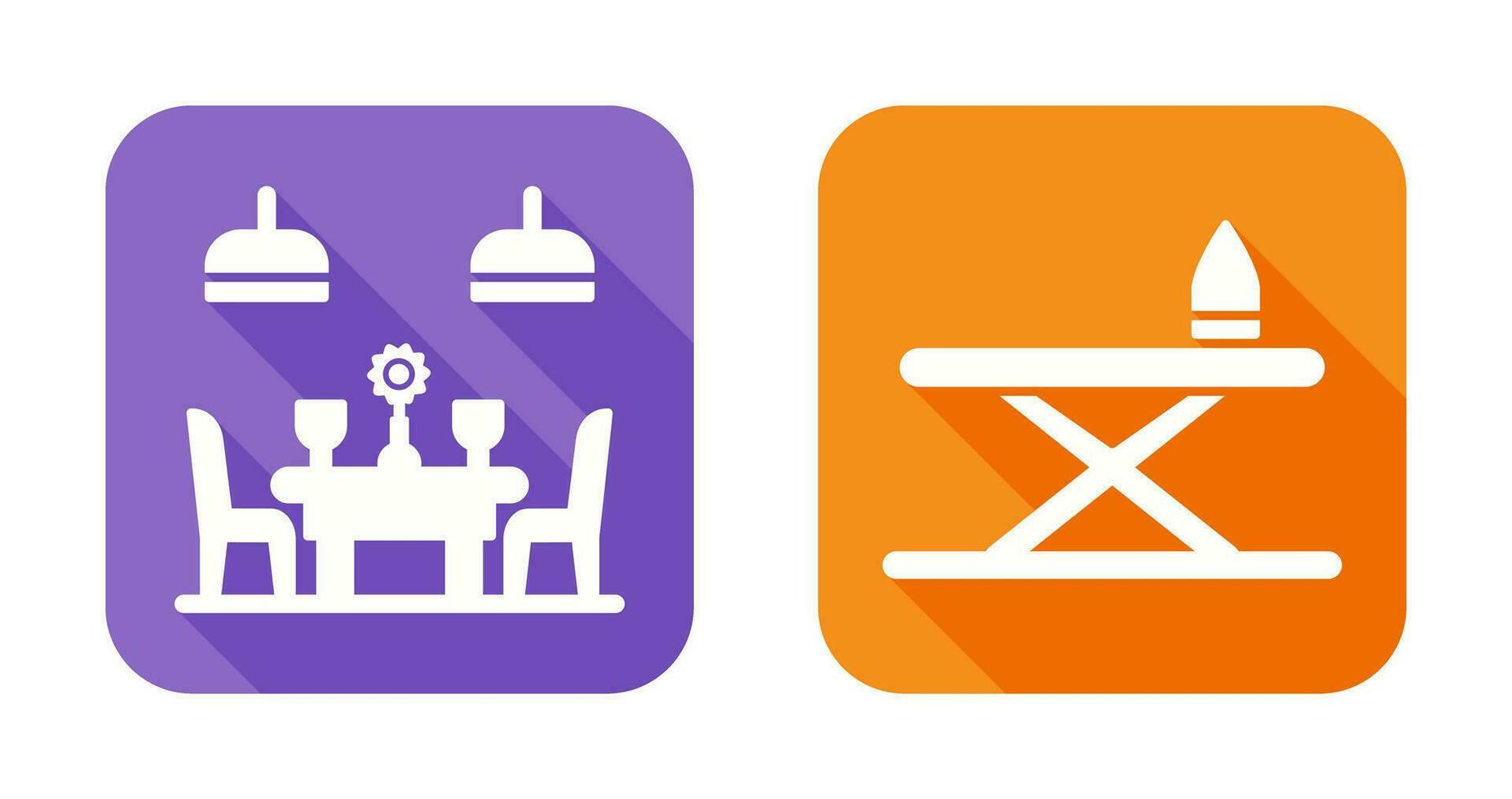 Iron Board and Table Icon vector