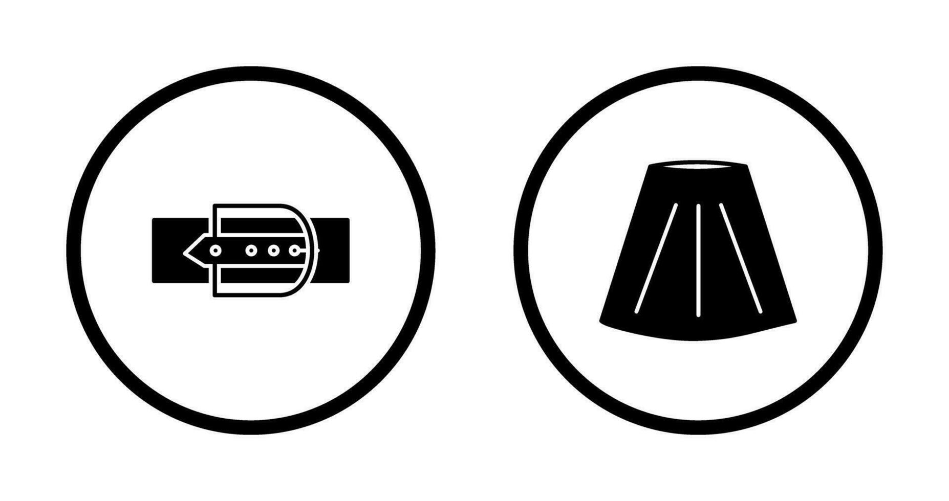 falda y cinturón icono vector