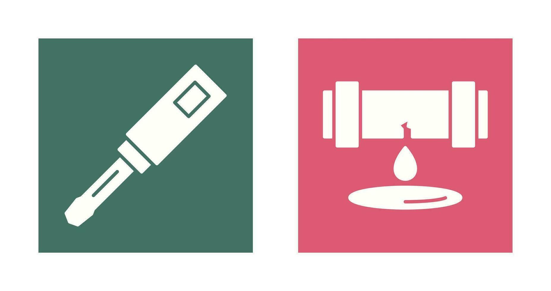 Screwdriver and Leak Icon vector