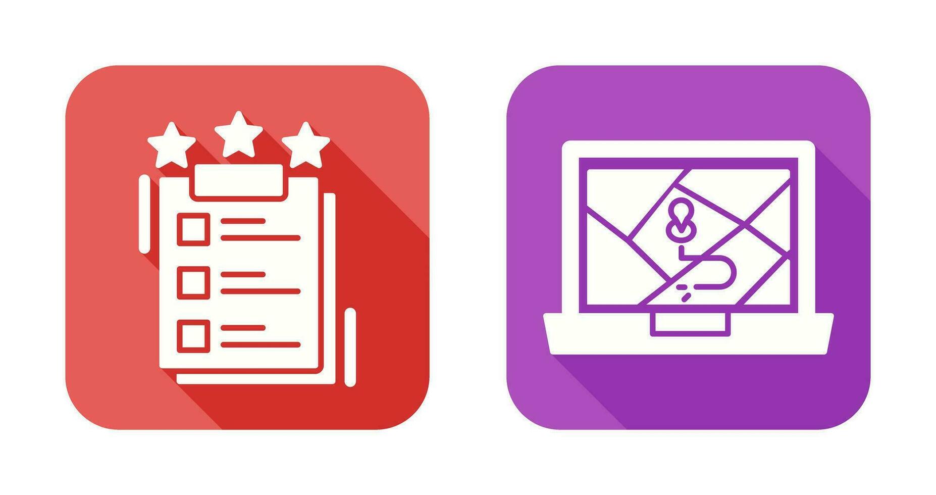 Project Features and Google Map Icon vector