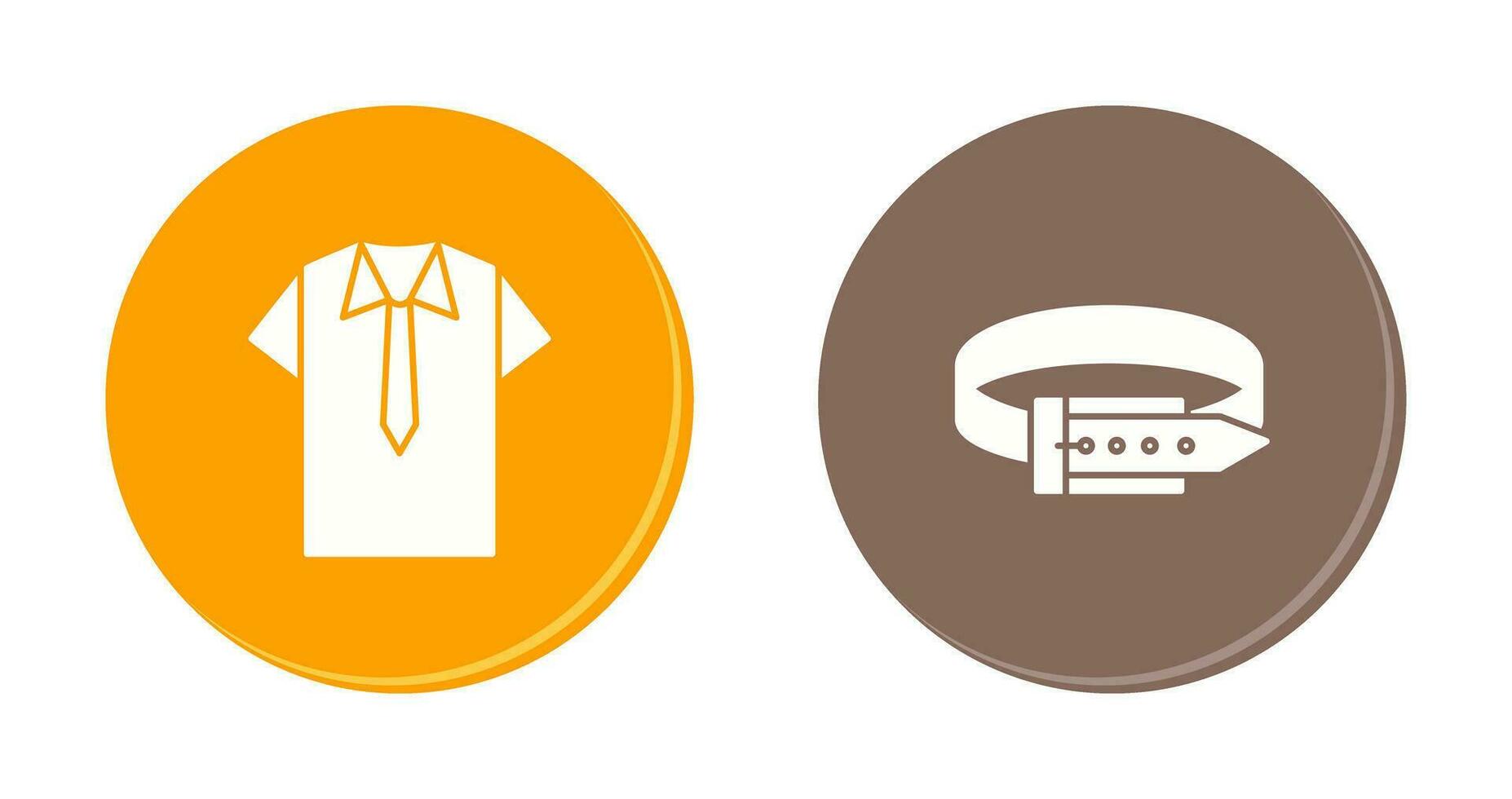 Shirt and Tie and Belt Icon vector