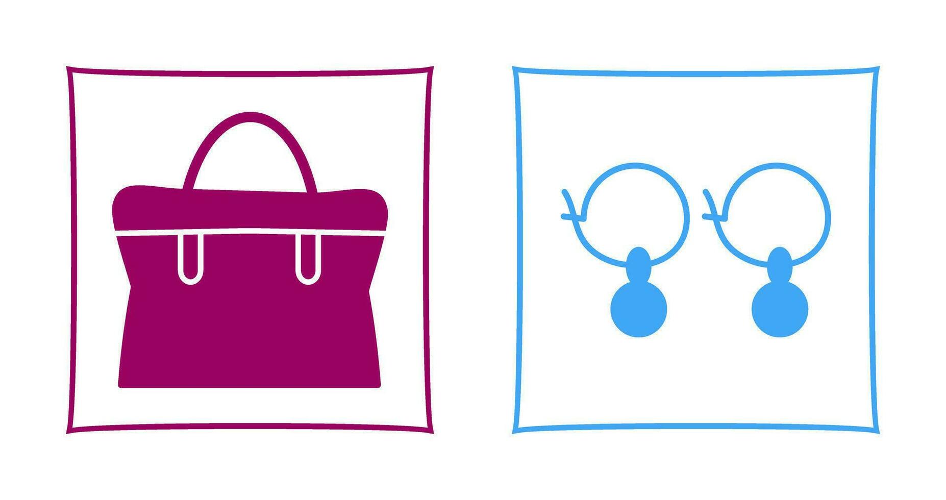 Bag and Earrings Icon vector