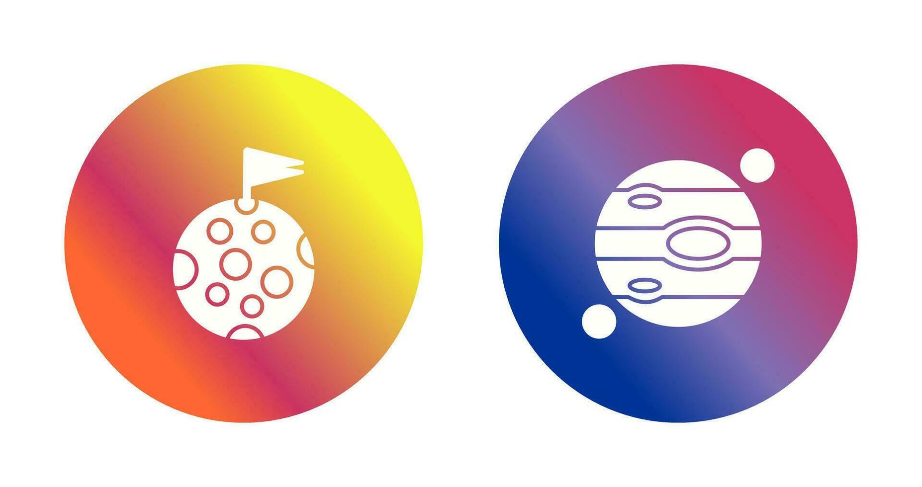 flag and jupiter Icon vector