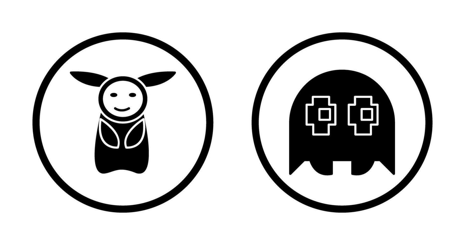 Game Character and Game Character Icon vector