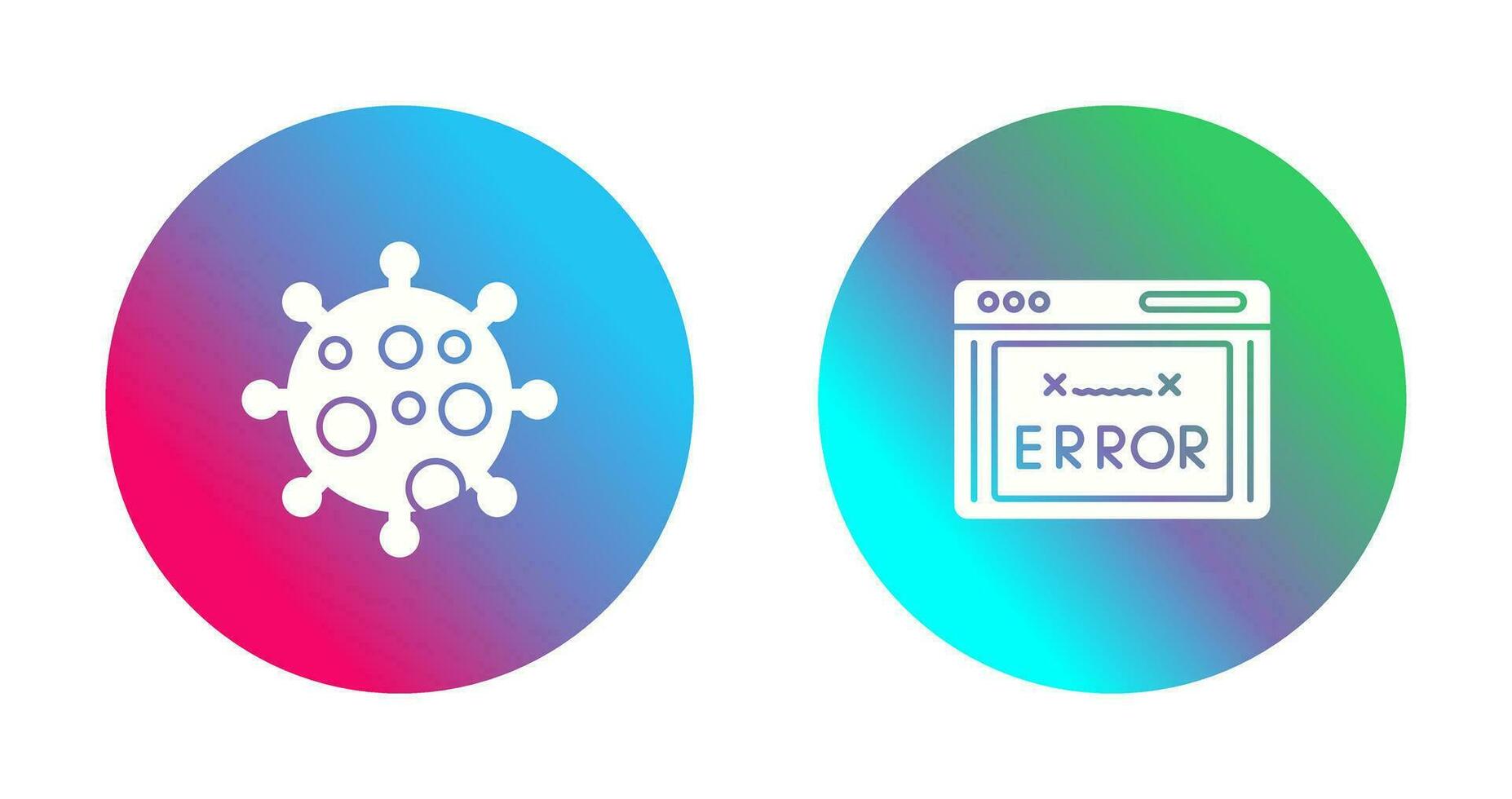 Virus and Error Code Icon vector