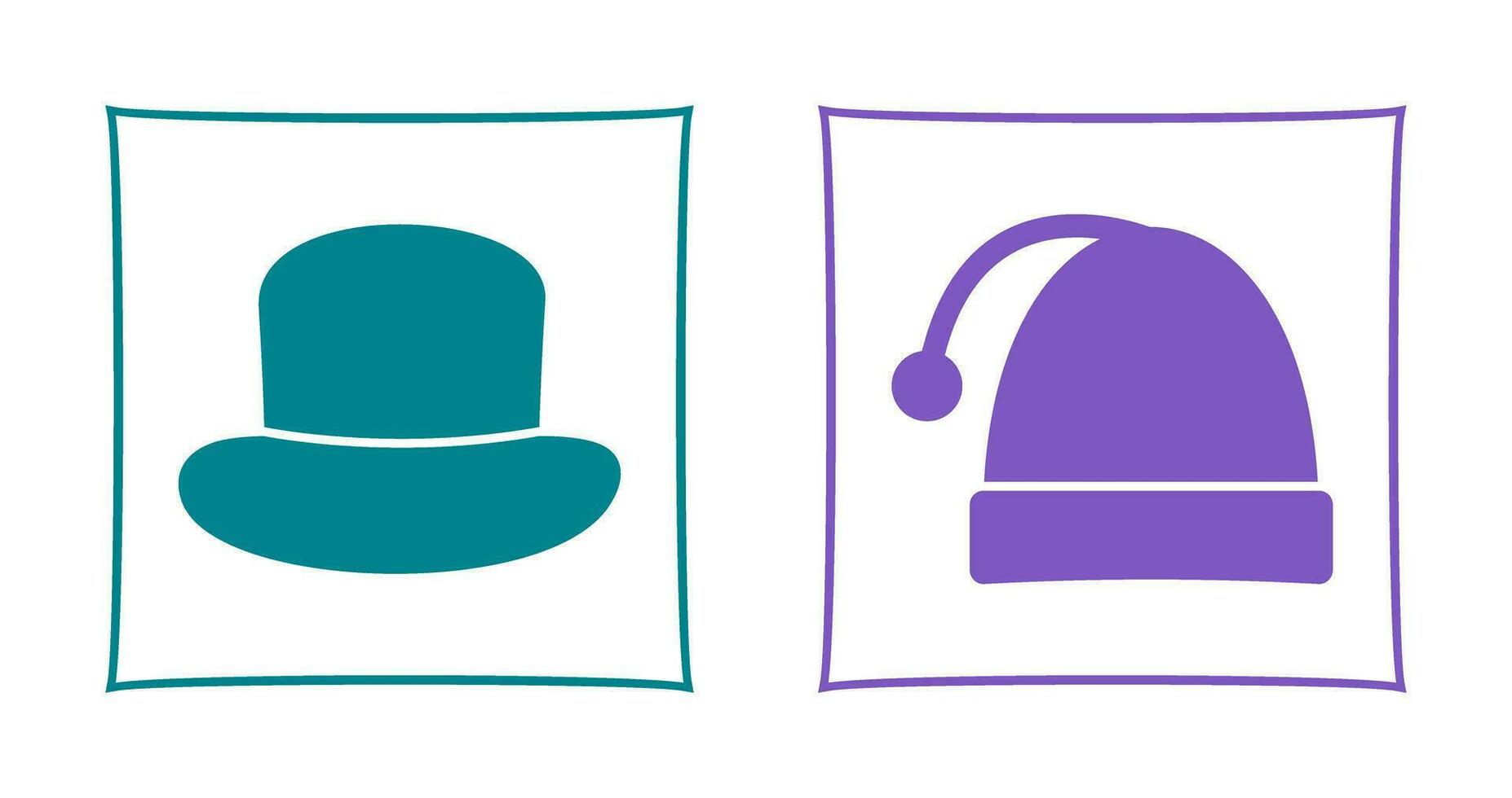 Hat and Christmas Icon vector