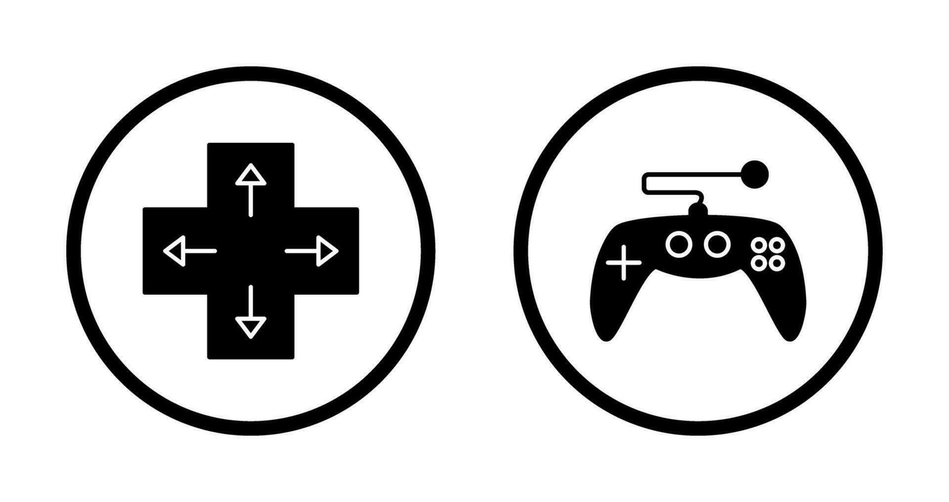 Direction Key and Gaming Control Icon vector