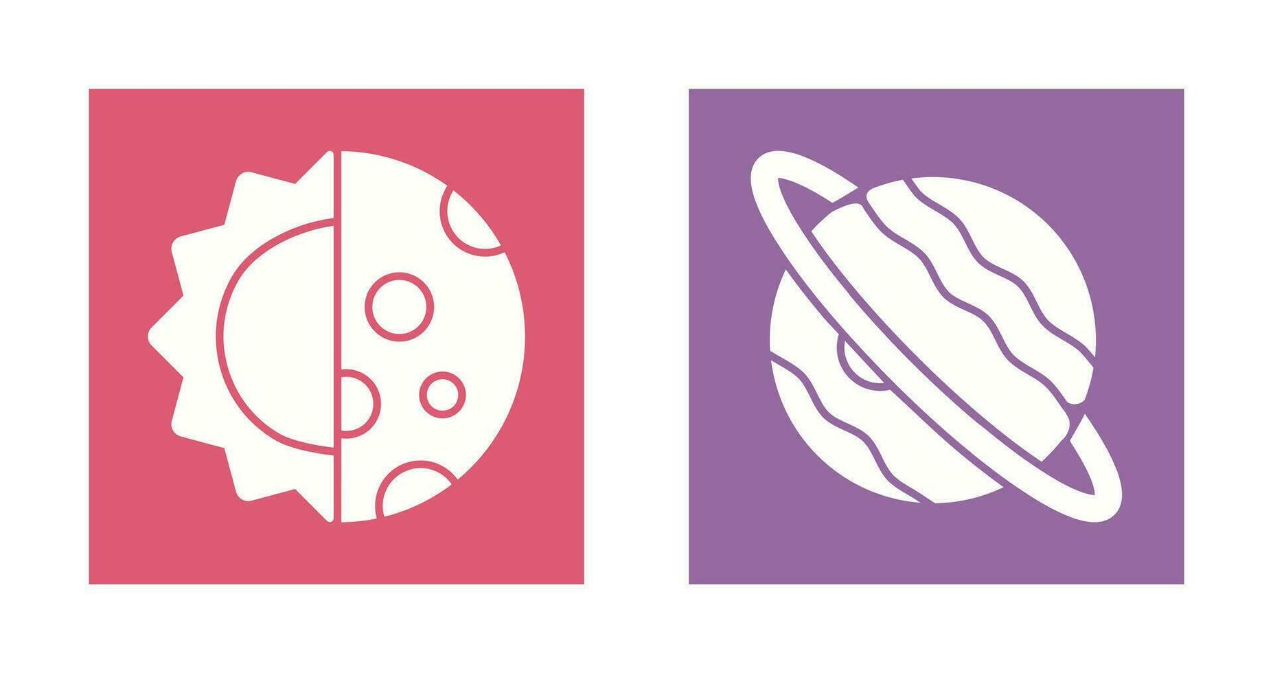 day and night and planet Icon vector
