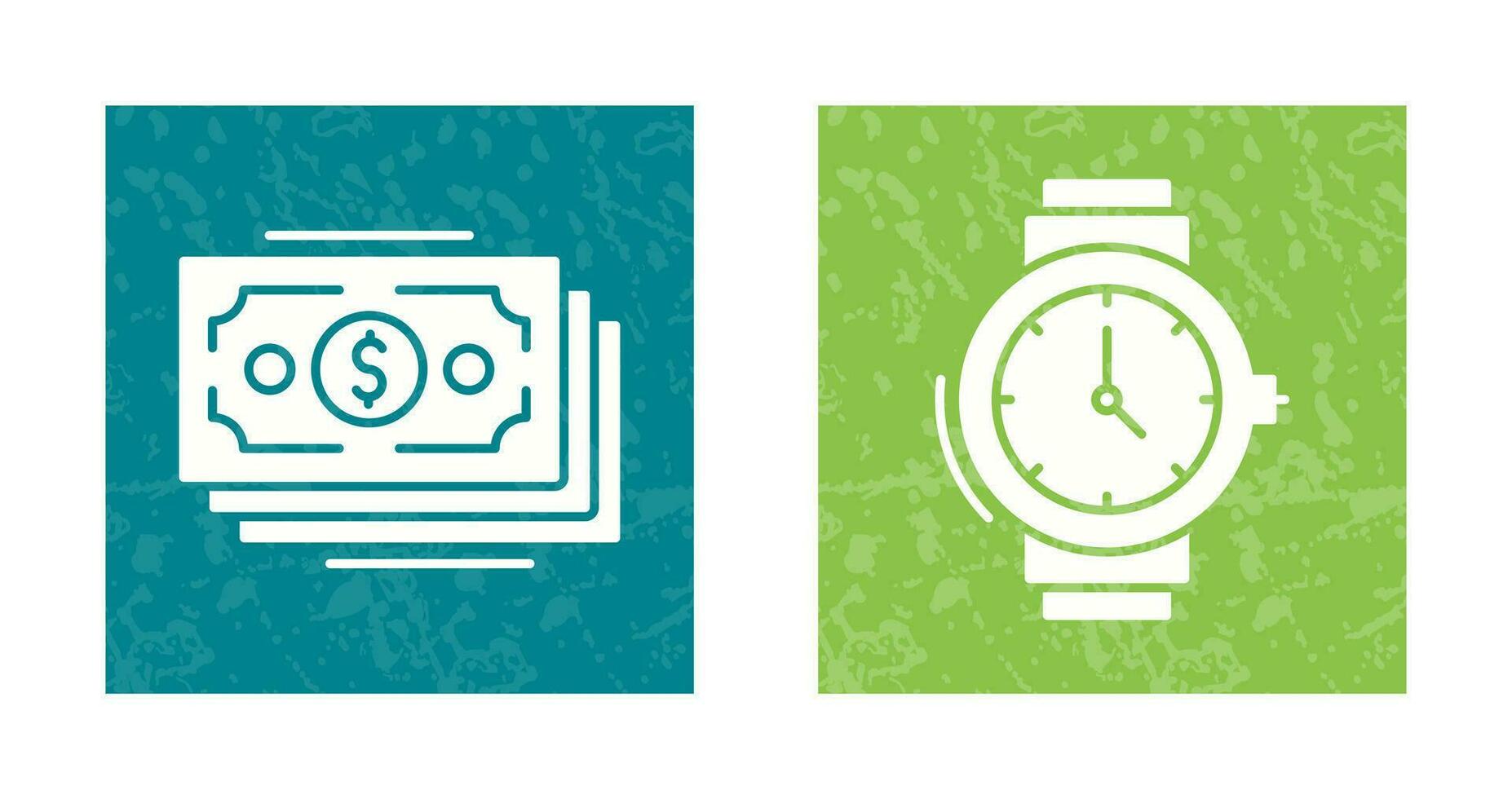 Money and Wristwatch Icon vector