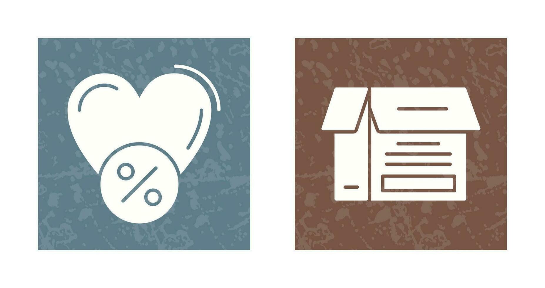 Heart and Box Icon vector