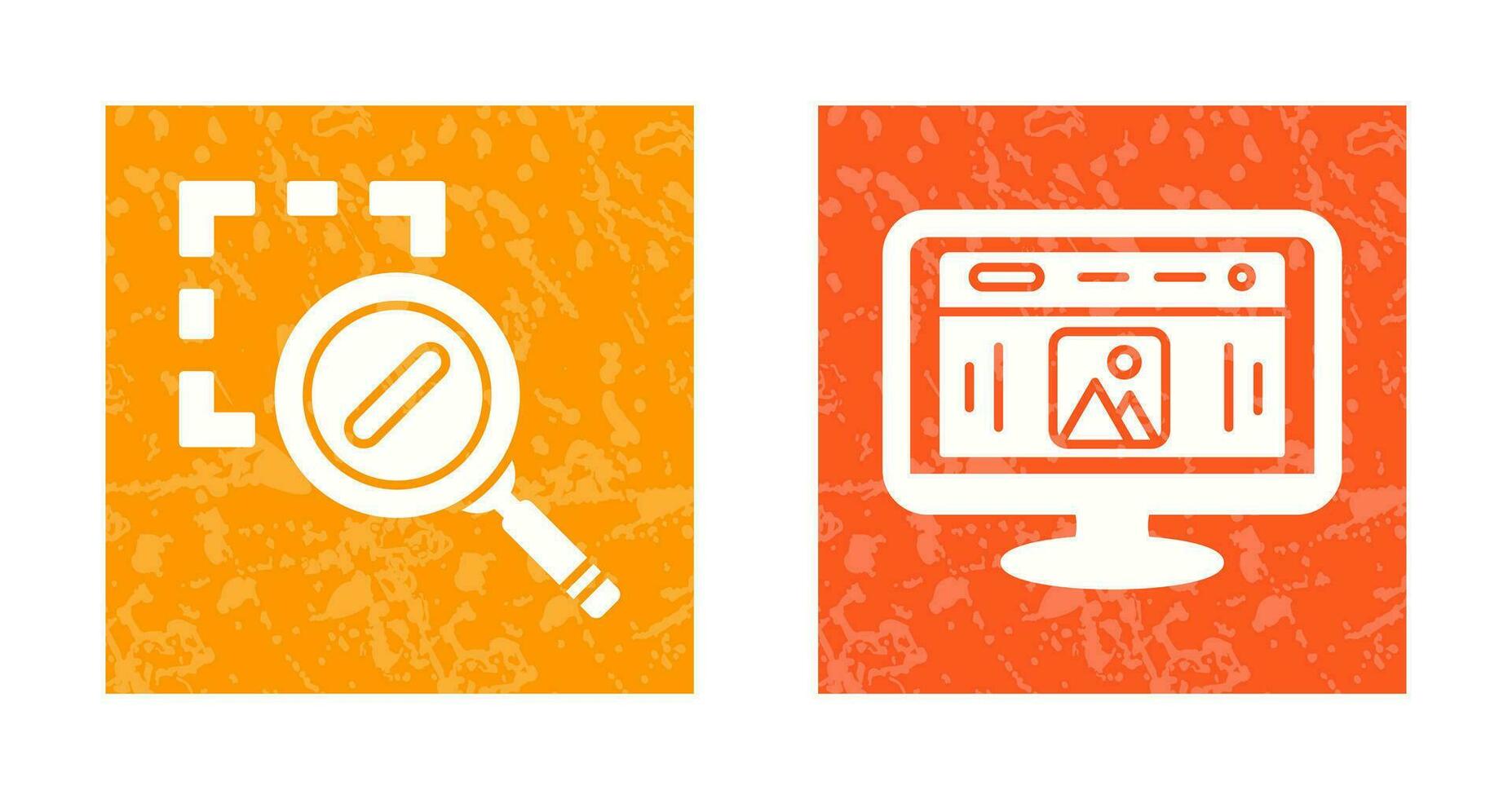 Zoom Out and Web Design Icon vector