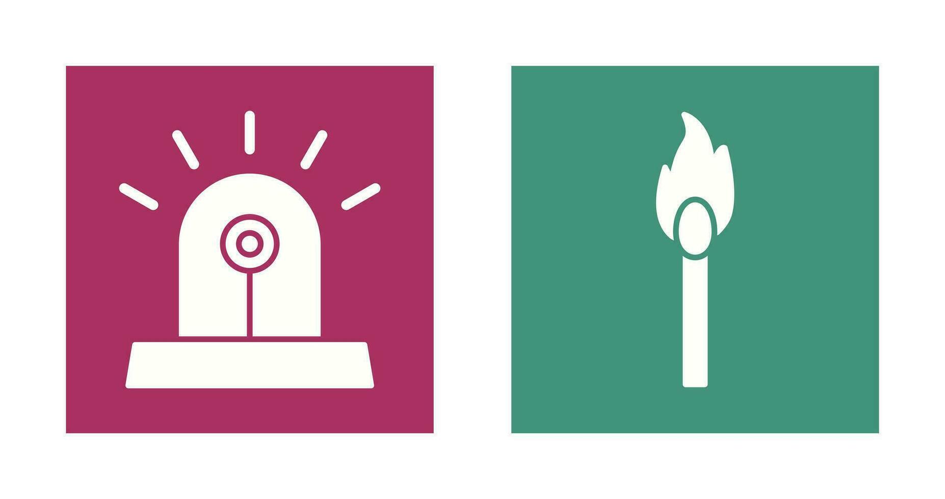 siren and lit matchstick Icon vector