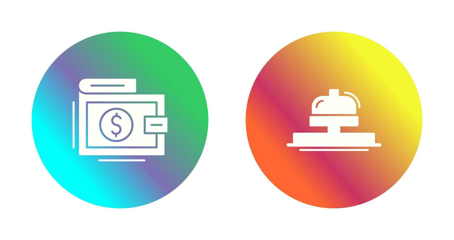 Wallet and Bell Icon vector