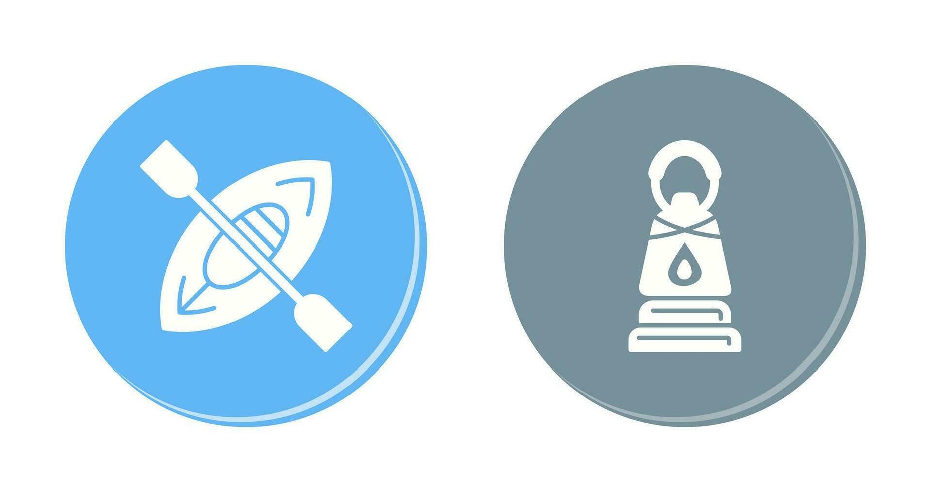 kayac y lámpara icono vector