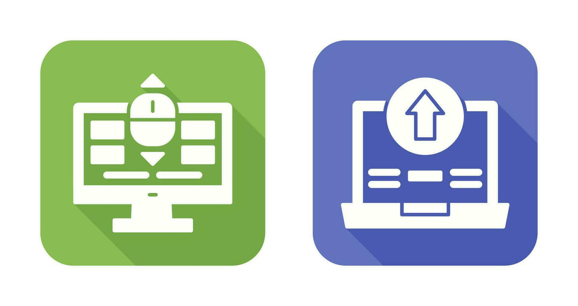Scroll and Upload Icon vector