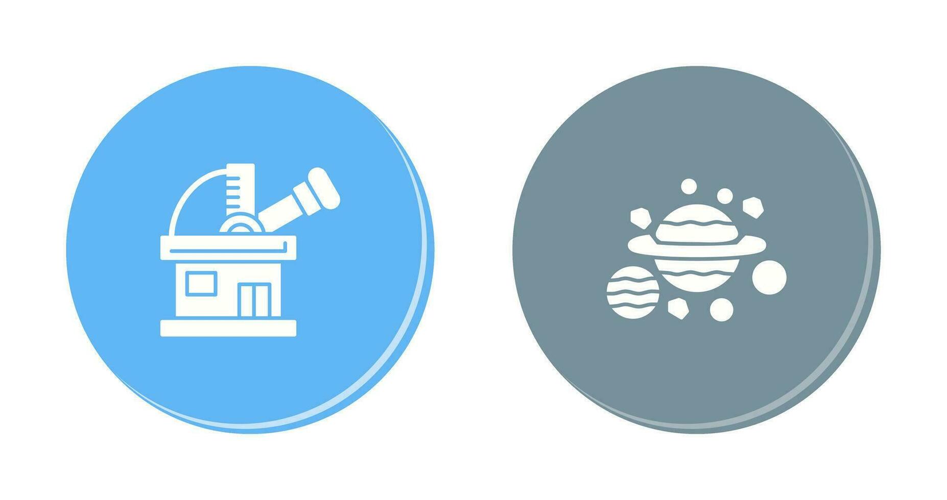 observatory and planets Icon vector