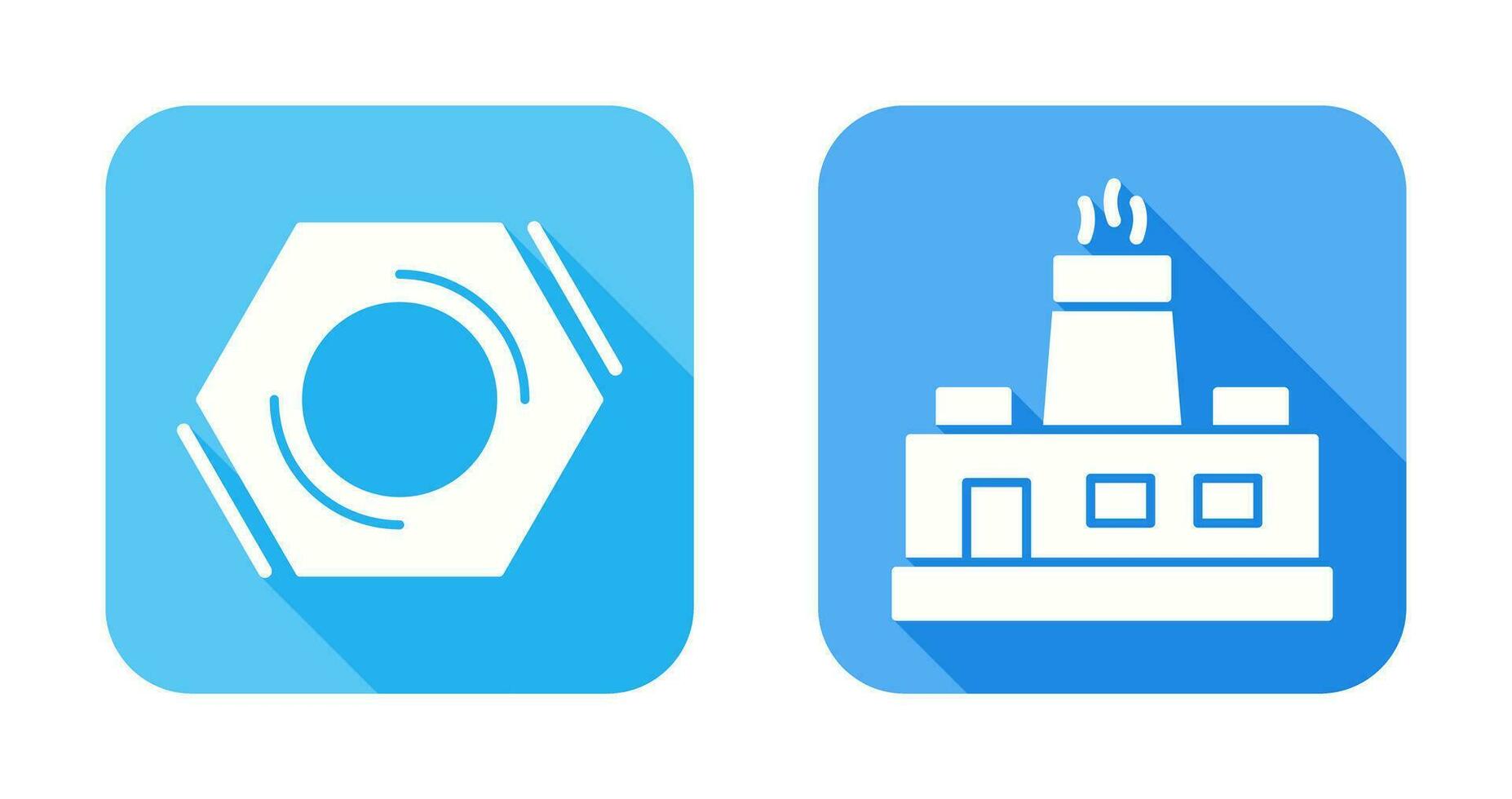 Factory and Nut,food Icon vector