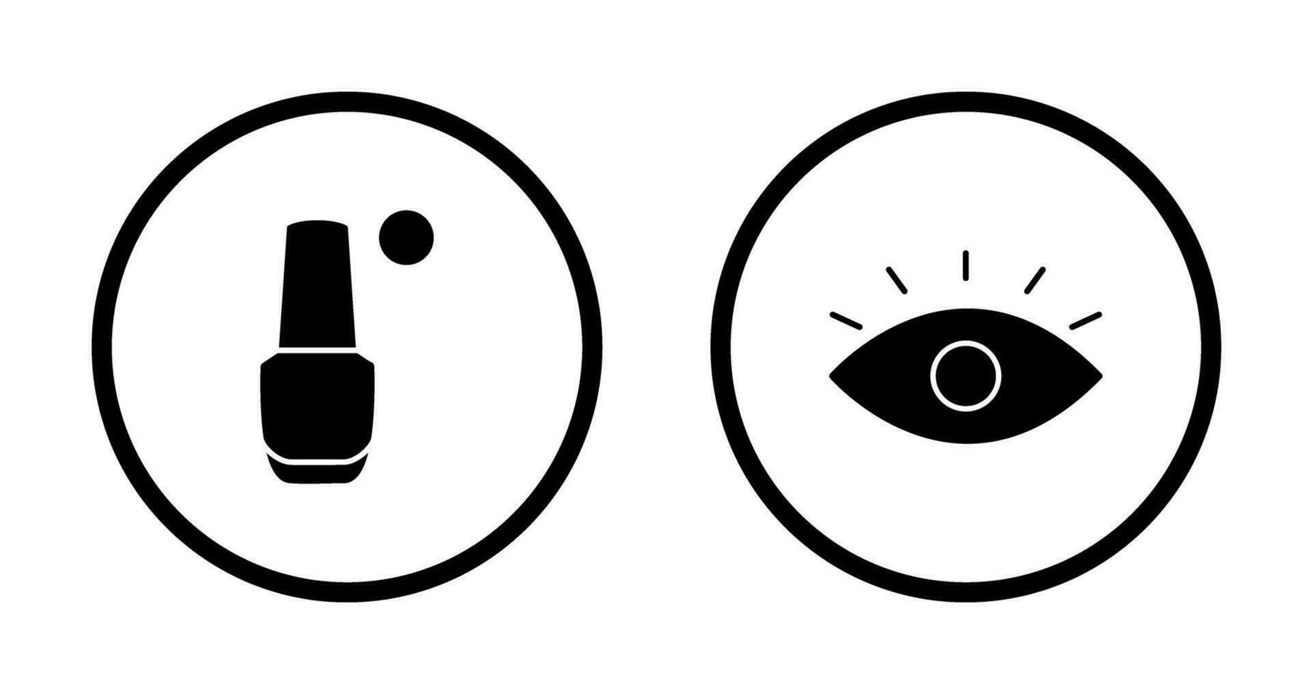 Nailpolish and Eye Icon vector