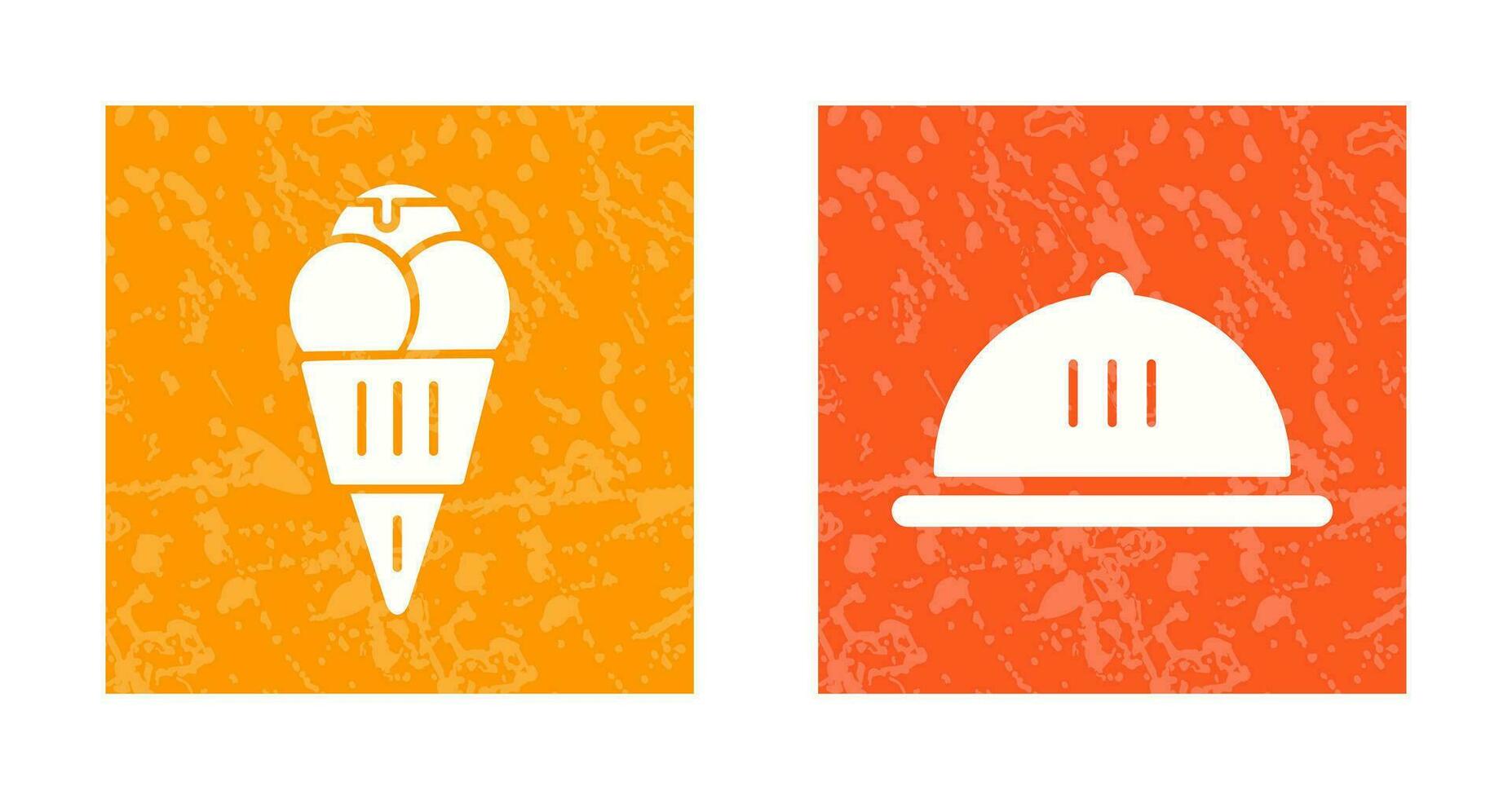 Ice cream and Dish Icon vector