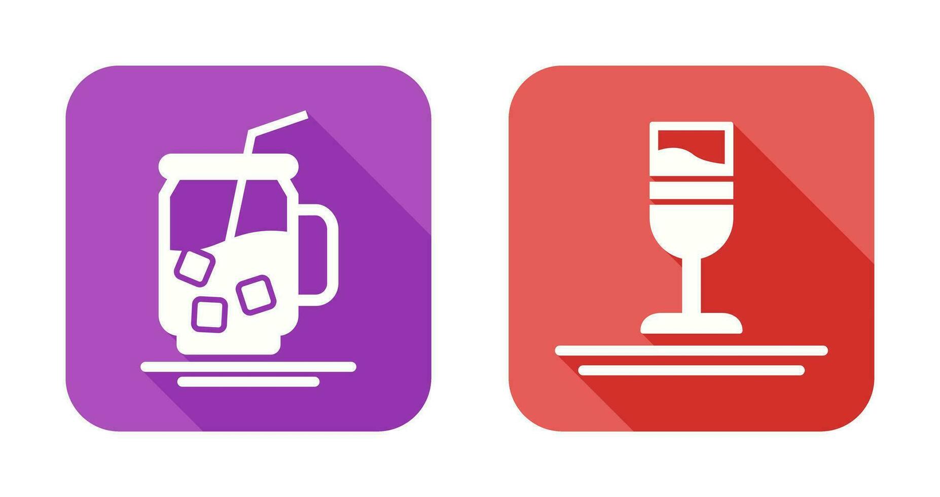 Iced Tea and Rainbow Drink Icon vector