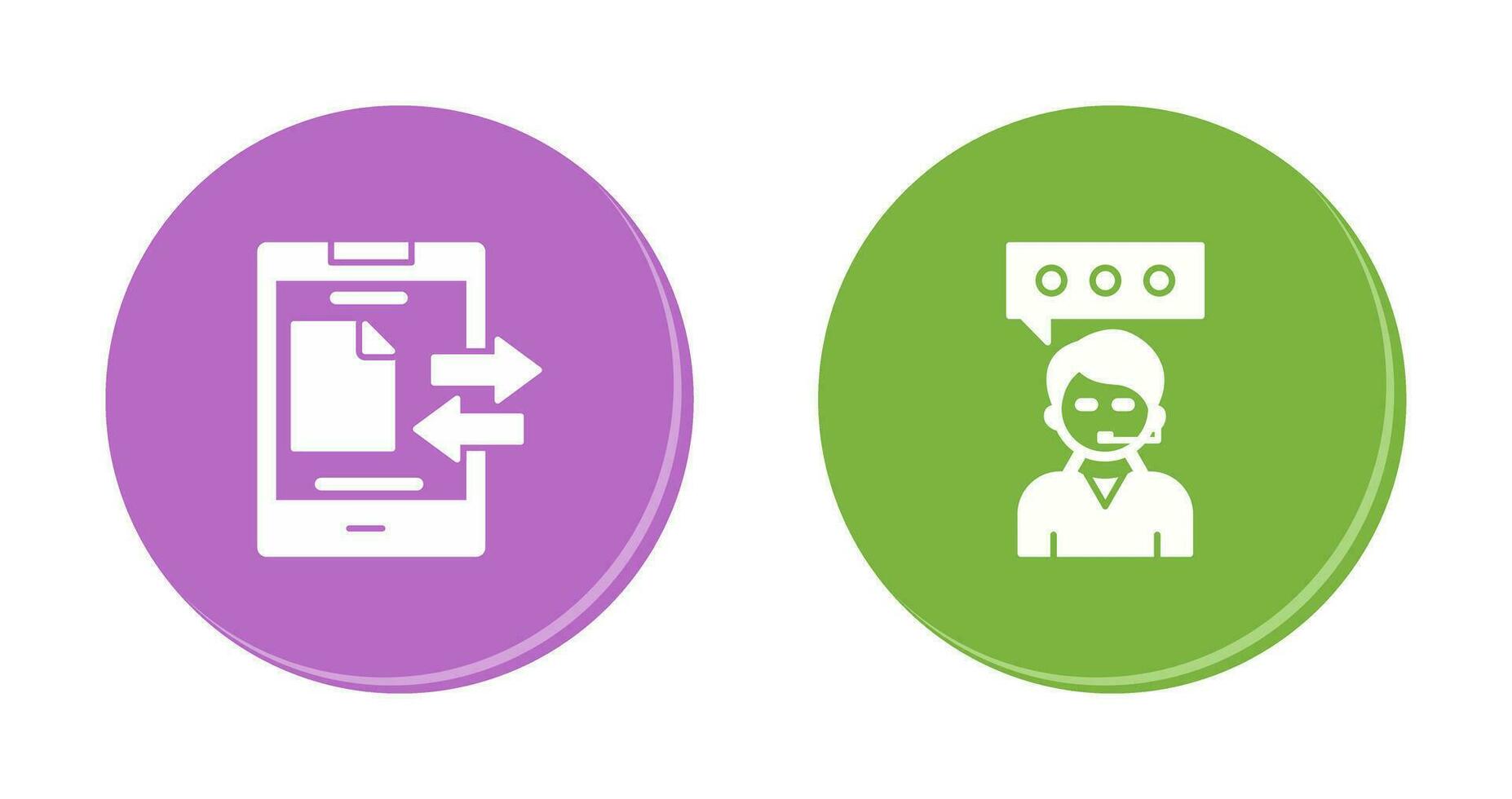 Data Transfer and Client Service Icon vector