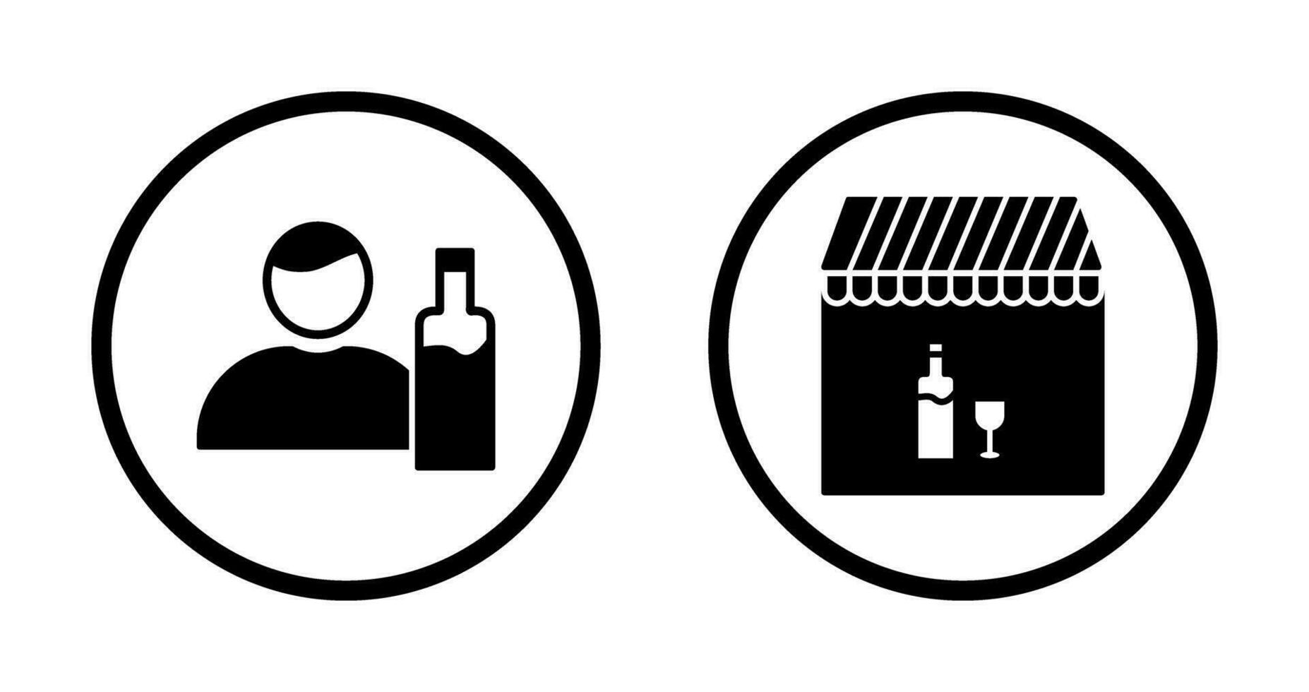 man drink and Cafe bar Icon vector