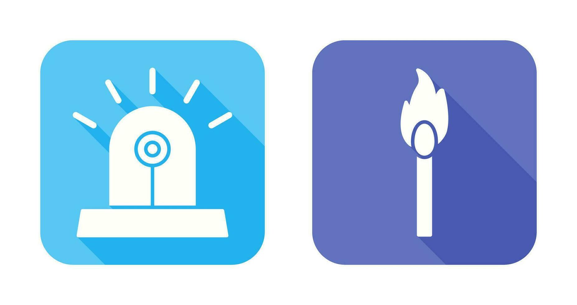 siren and lit matchstick Icon vector