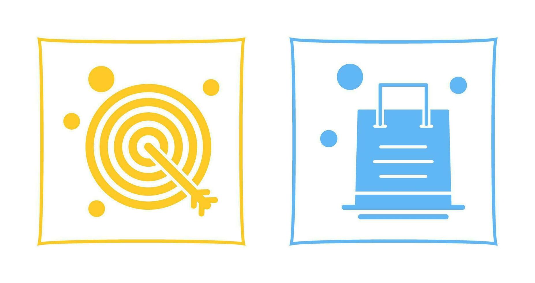 Shopping Bag and Target Icon vector