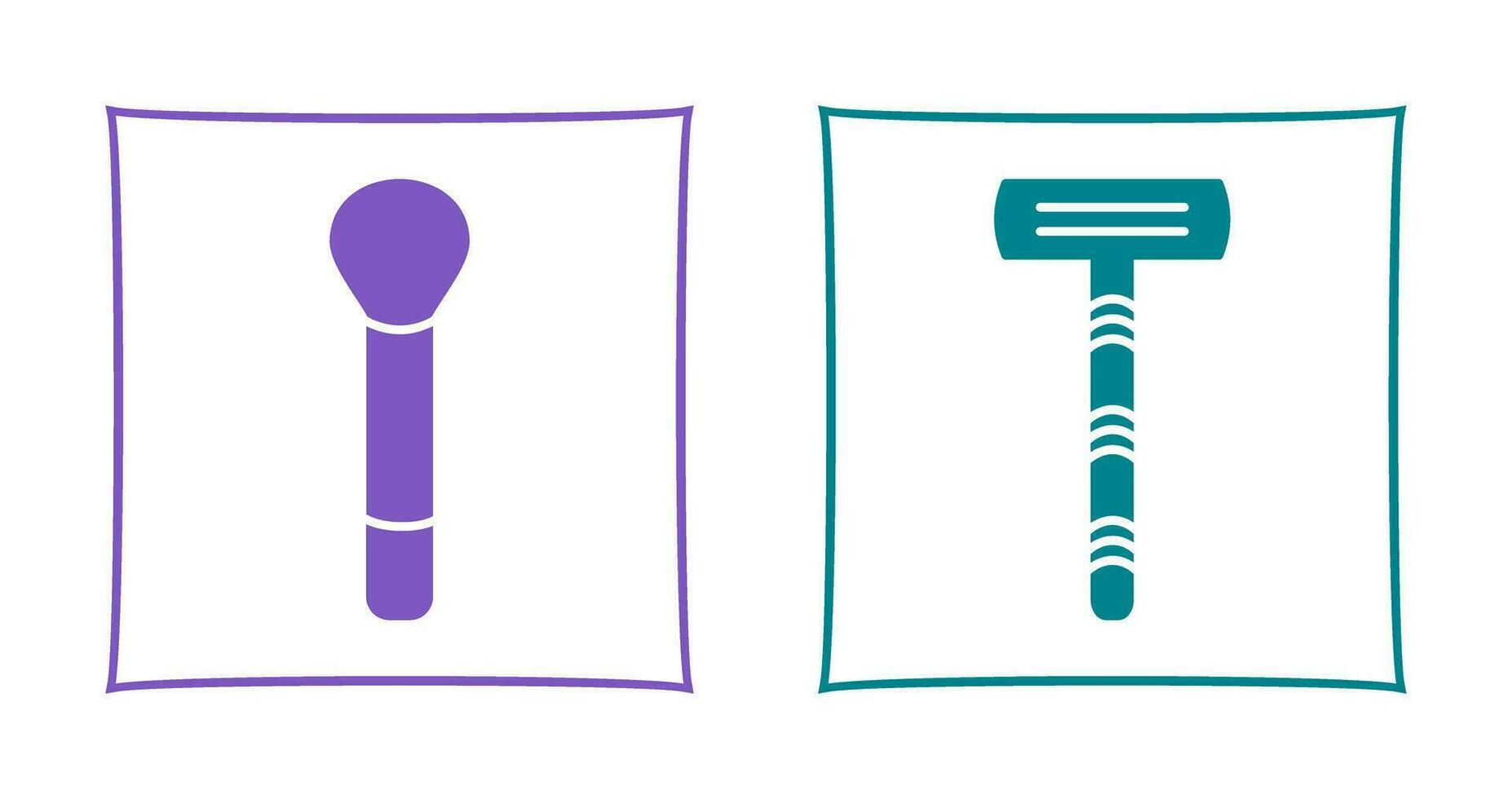 Brush and Razor Icon vector