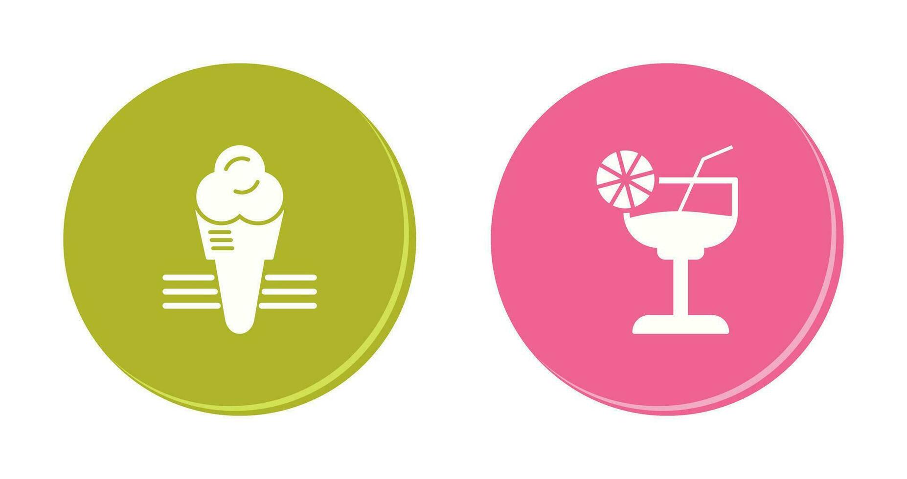 Ice Cream and Cocktail Icon vector