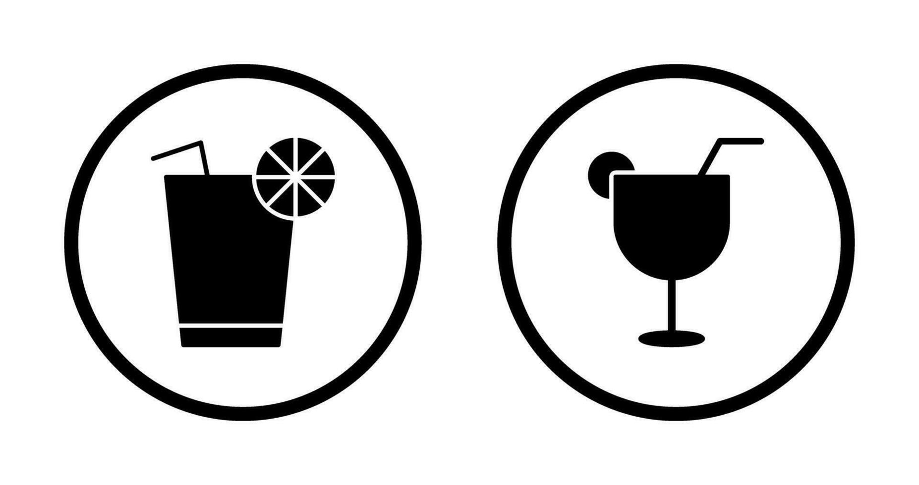 lemon juice and drinks Icon vector