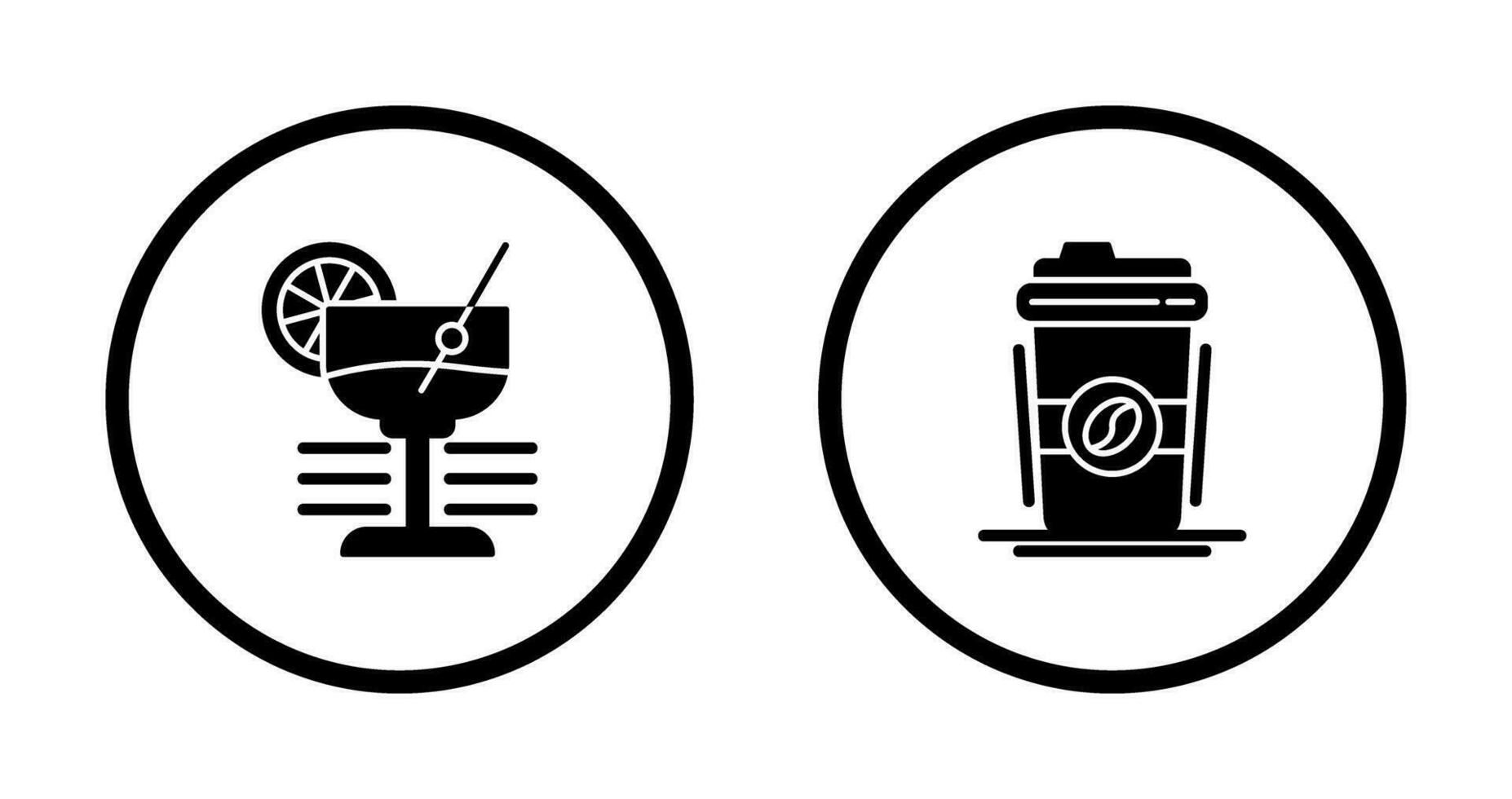 Martini and Coffee Cup Icon vector