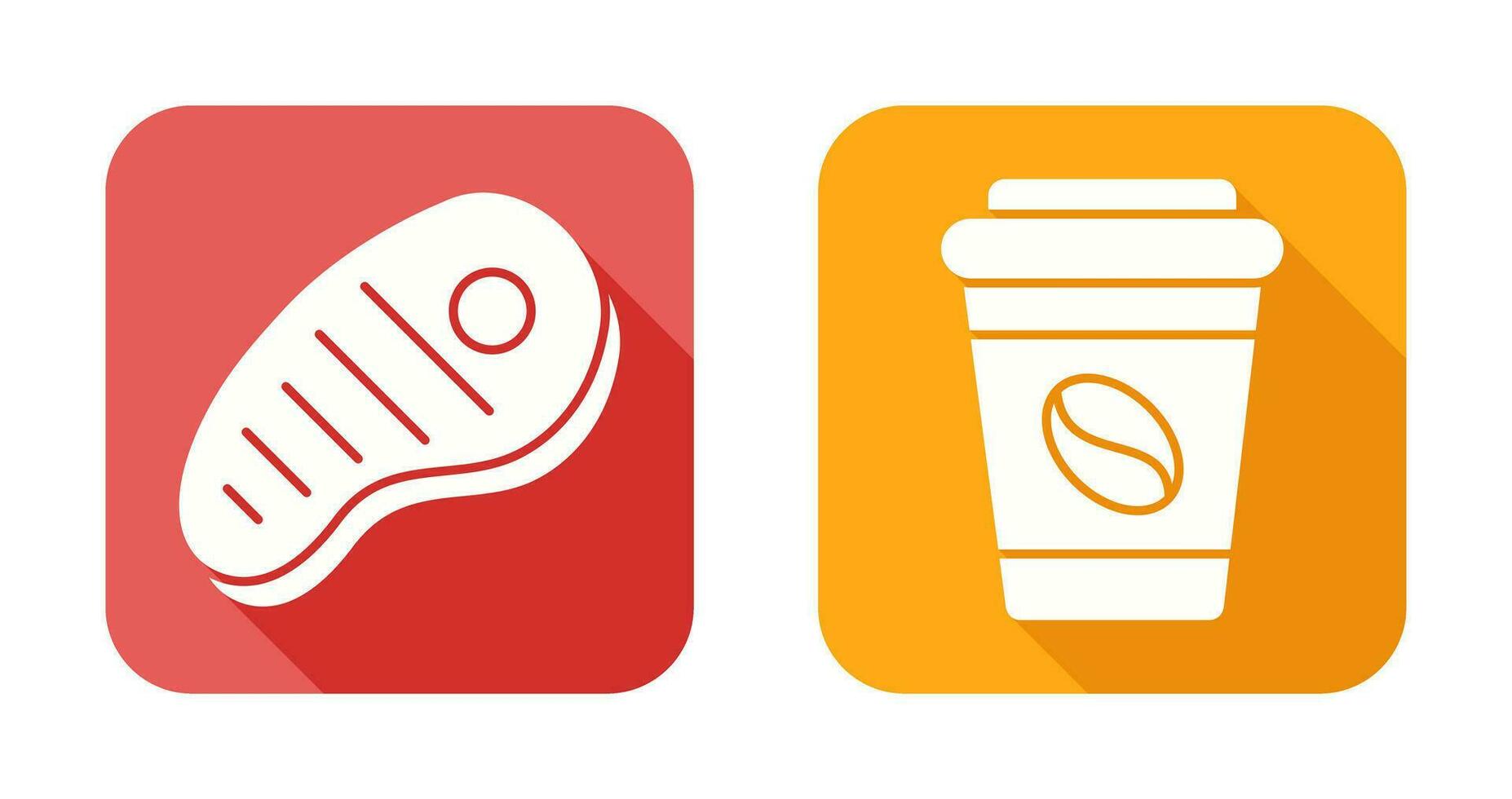 Meat and Coffee Icon vector