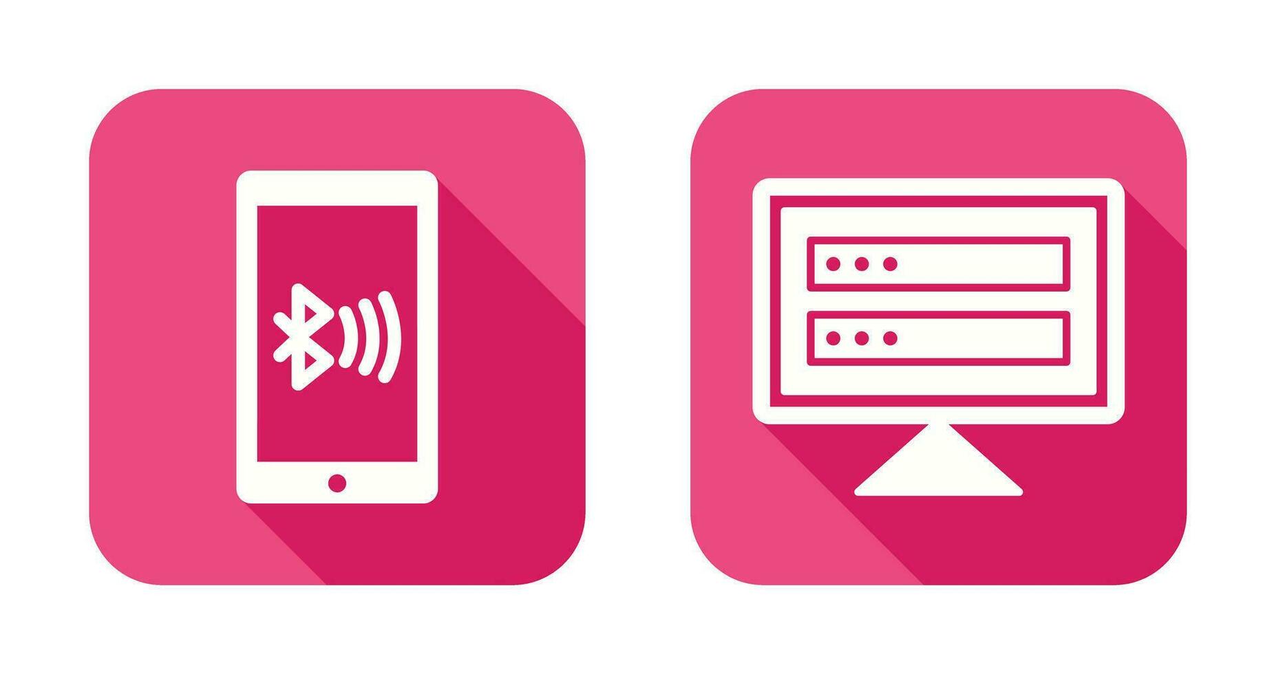 Connected Device and Corrupted data Icon vector