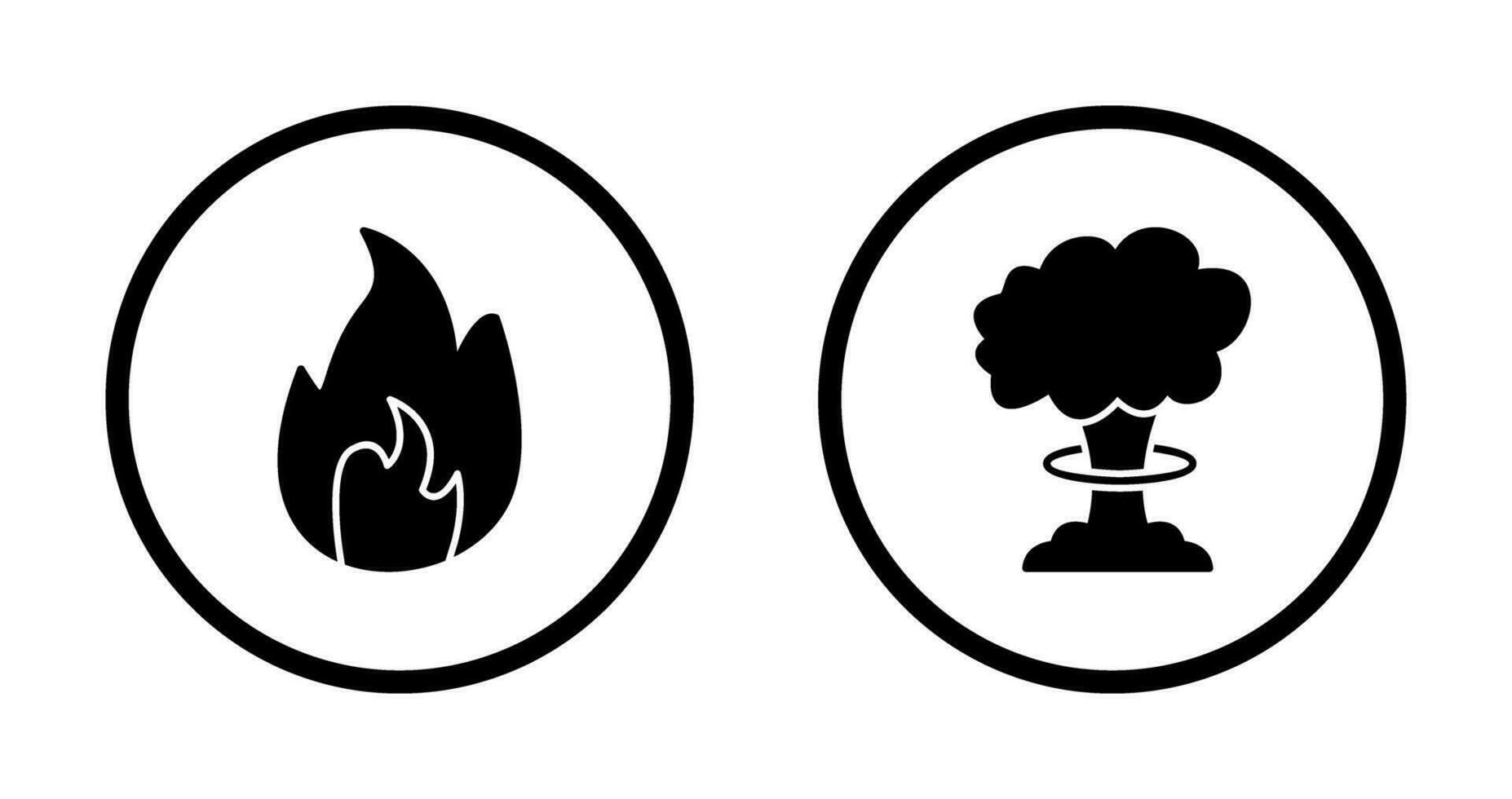 flame and bomb blast Icon vector