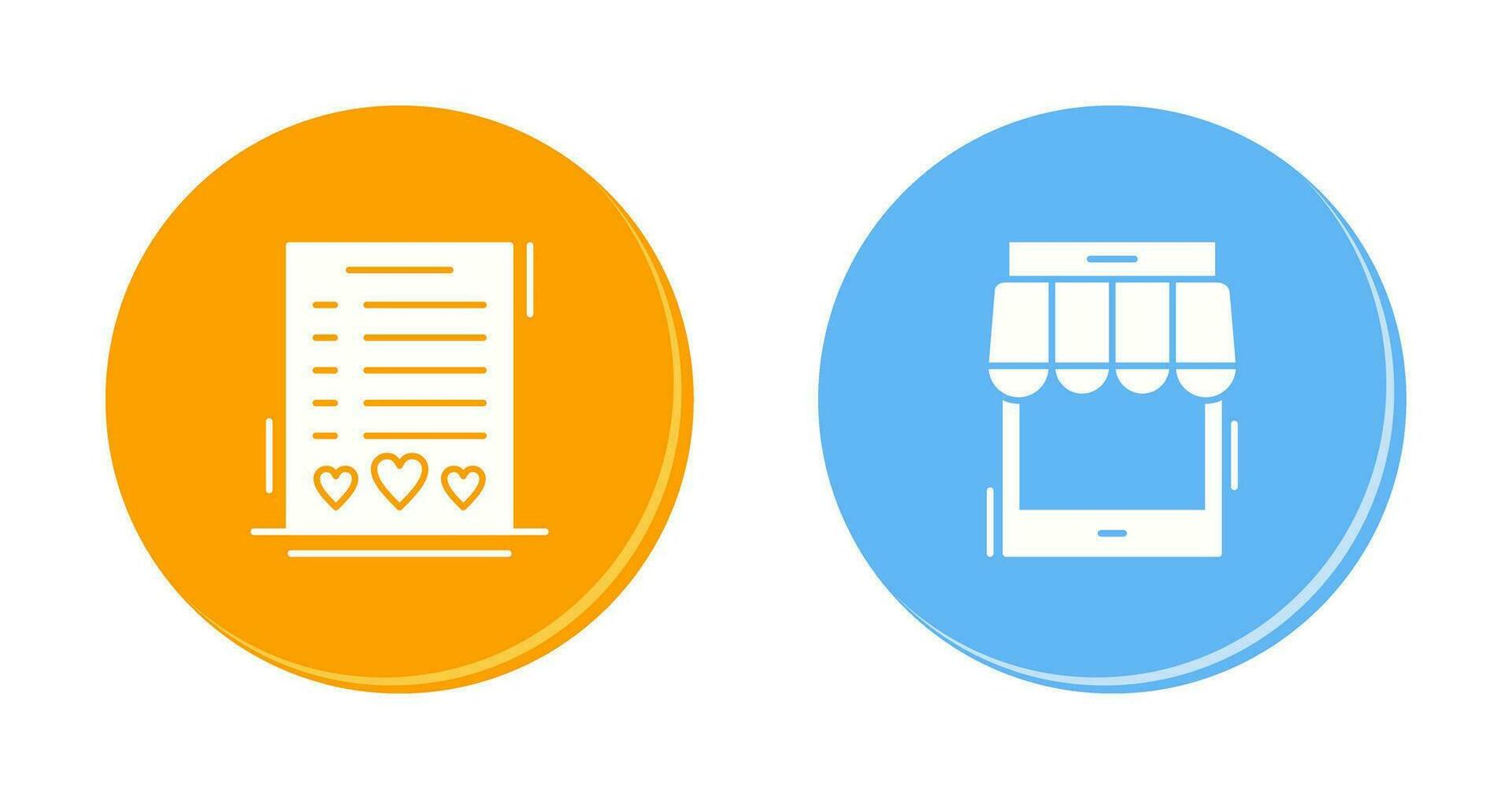 Wishlist and Online Shop Icon vector