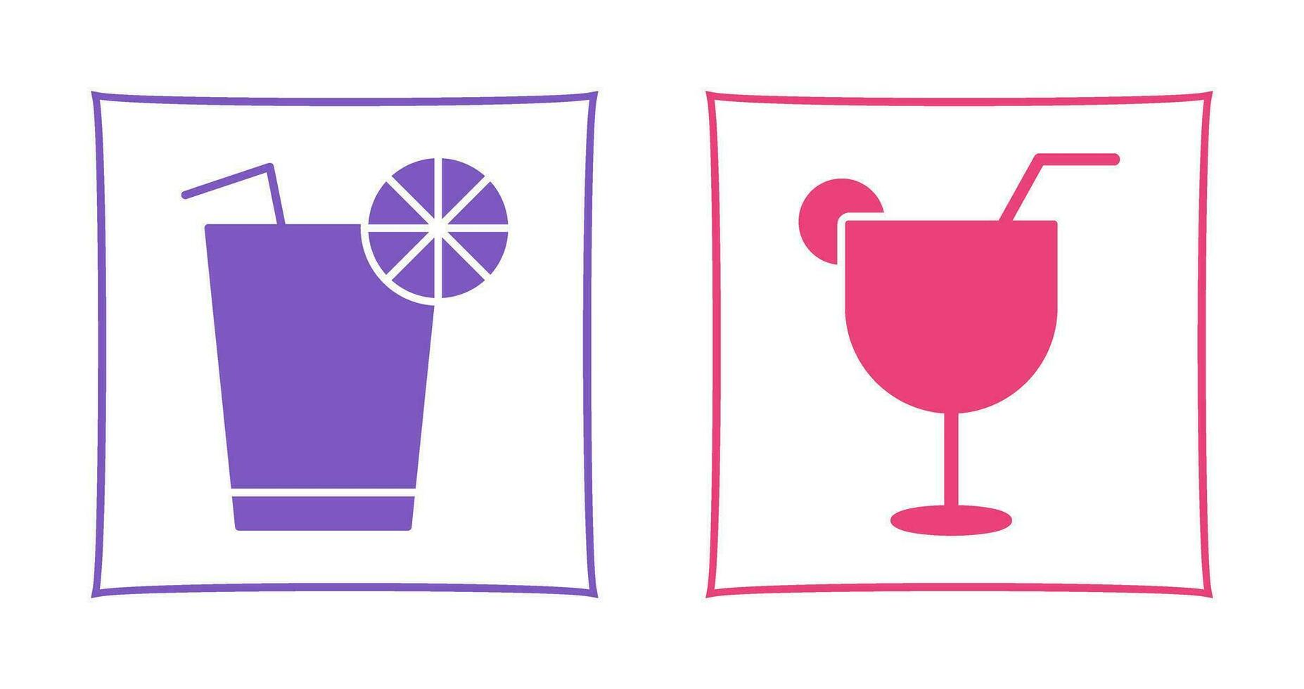 lemon juice and drinks Icon vector