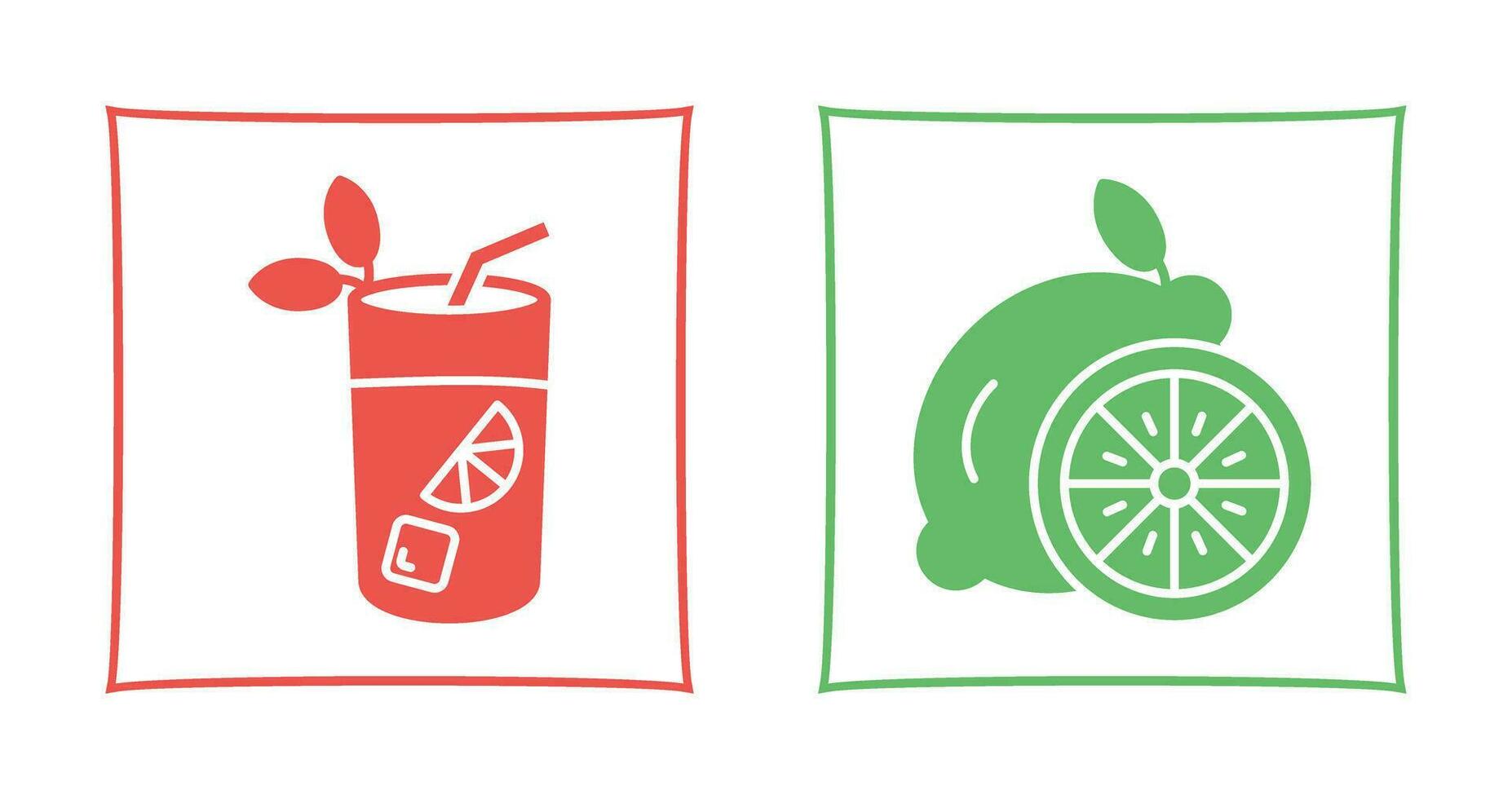 Mojito and Lemon Icon vector