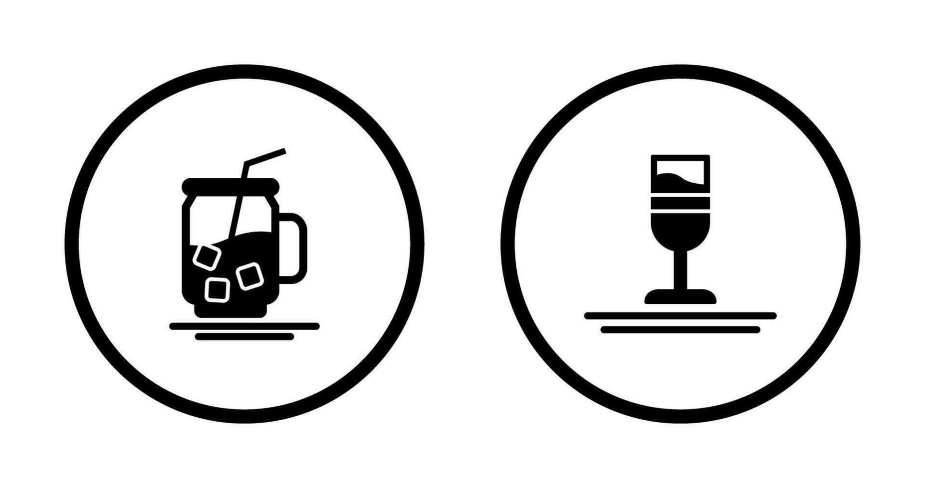 Iced Tea and Rainbow Drink Icon vector