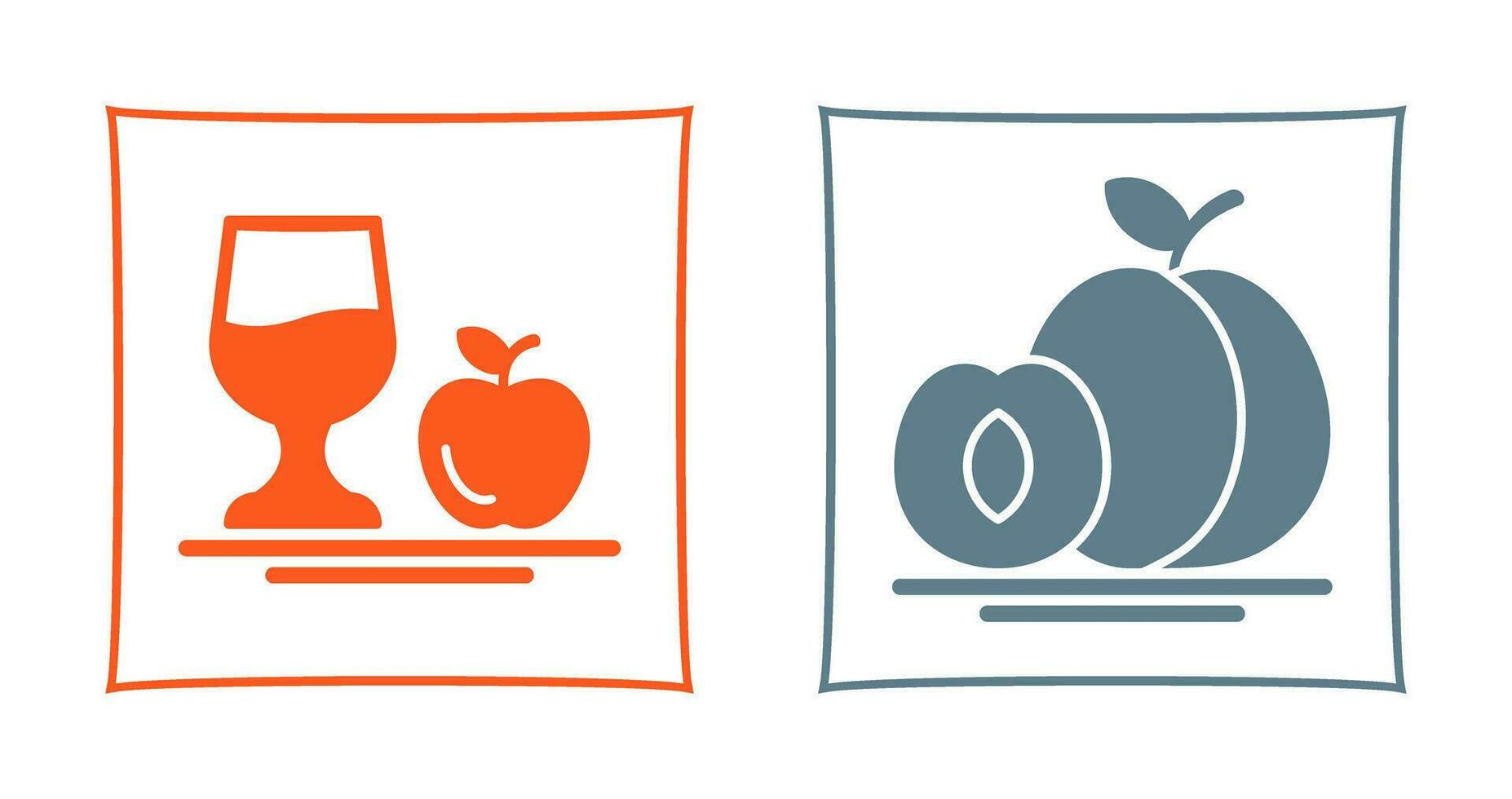 Healthy and Apricot Icon vector