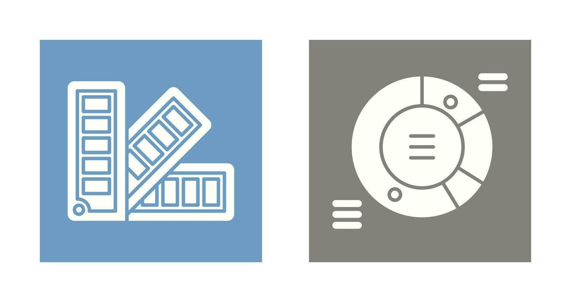 Pie Chart and Pantone Icon vector