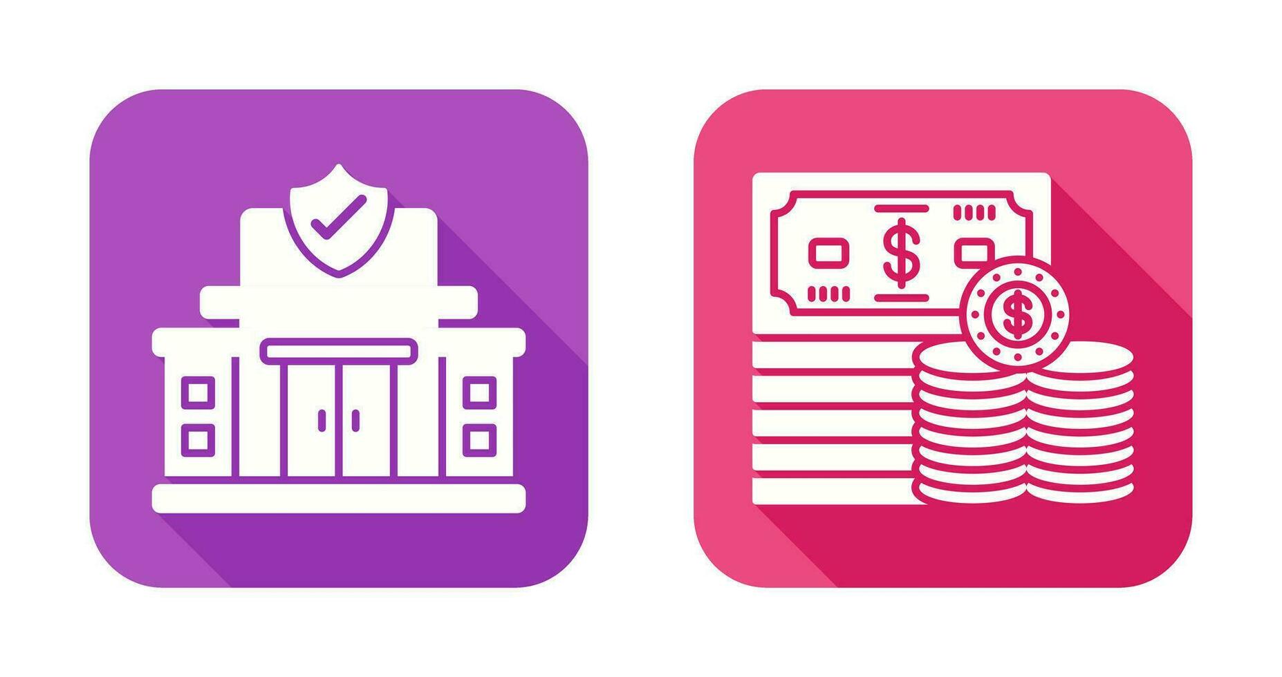 Protection Office and Money Icon vector